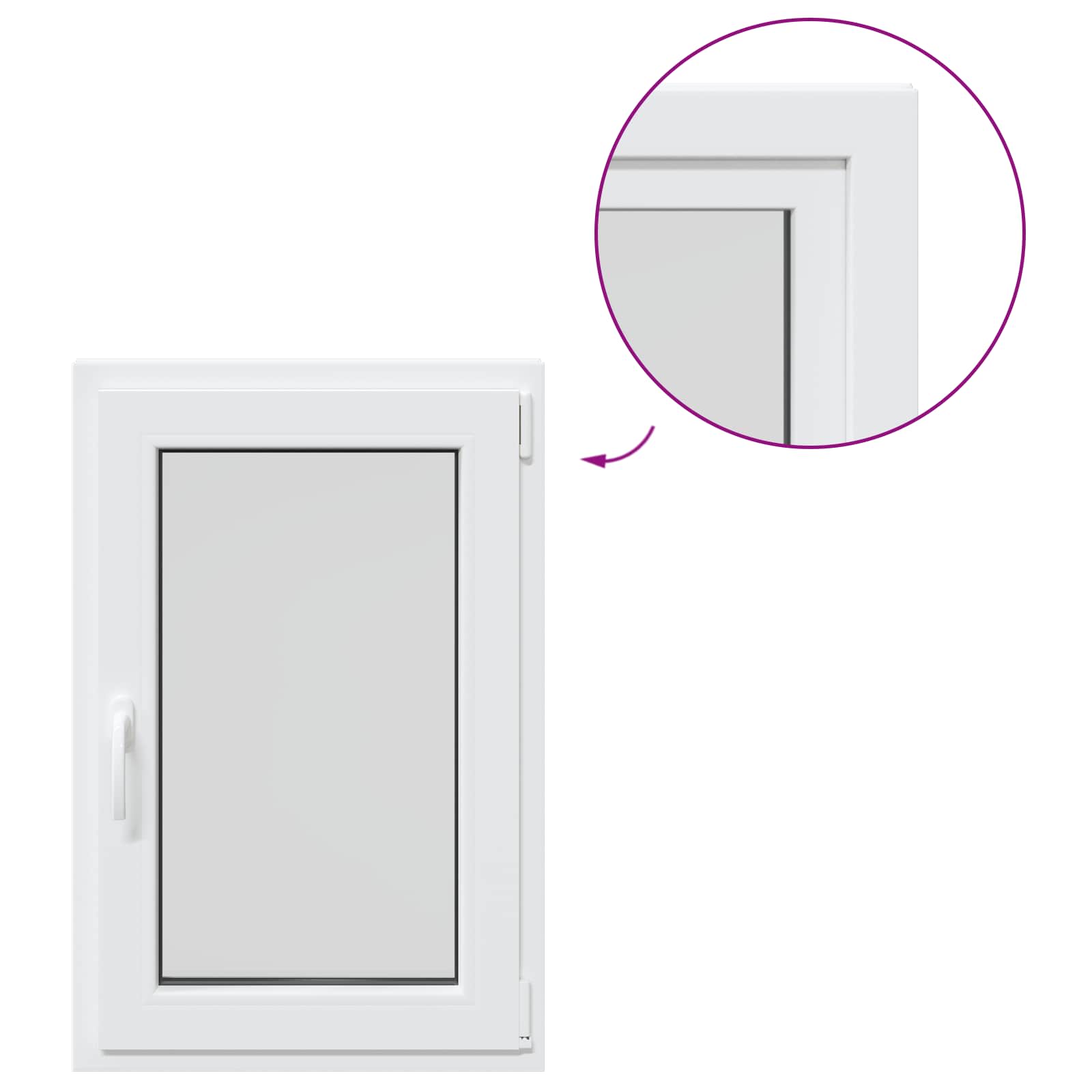 Kellari-Ikkuna Risor 60 X 80 Cm Pvc Ja Lasi Valkoinen