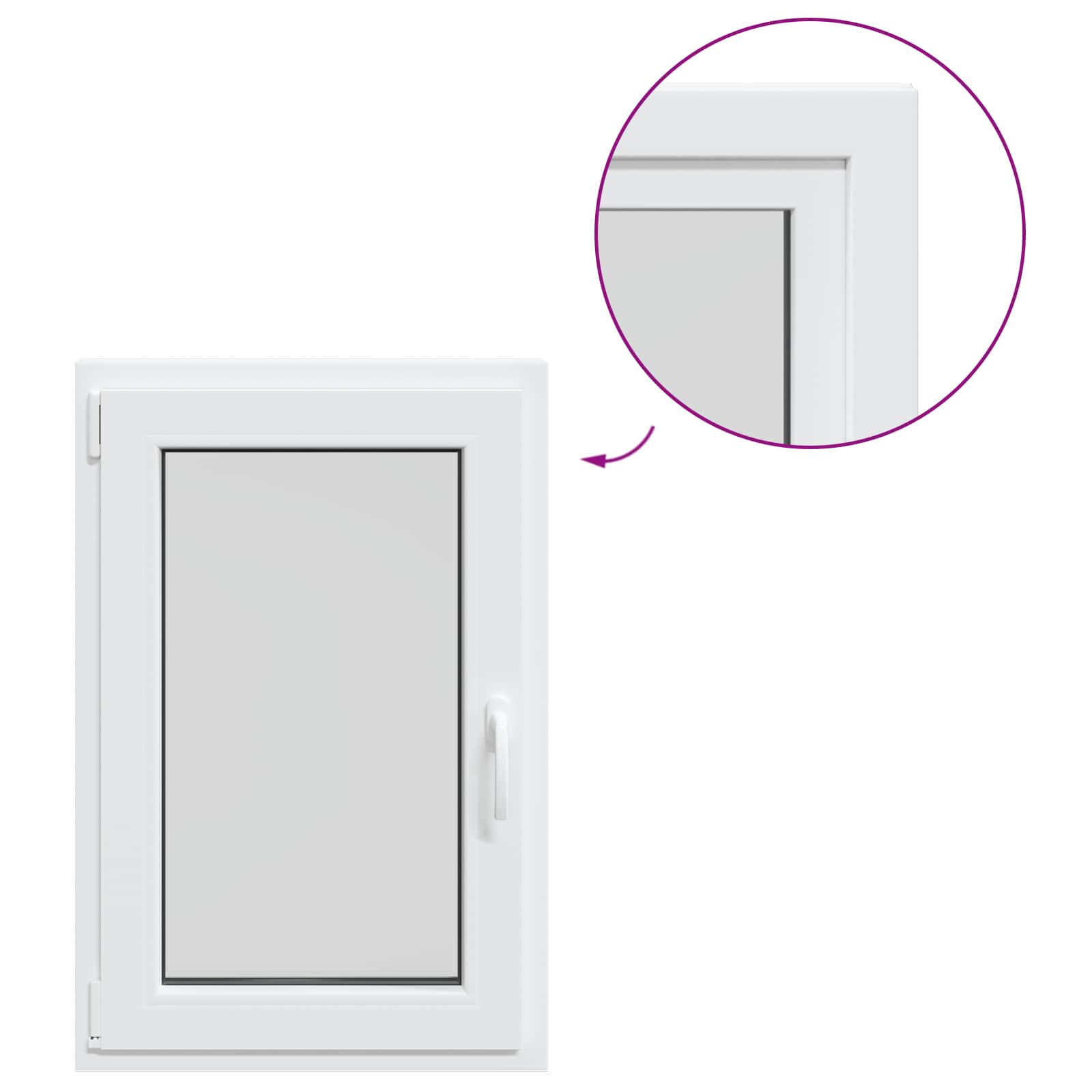 Kellari-Ikkuna Risor 60 X 90 Cm Pvc Ja Lasi Valkoinen