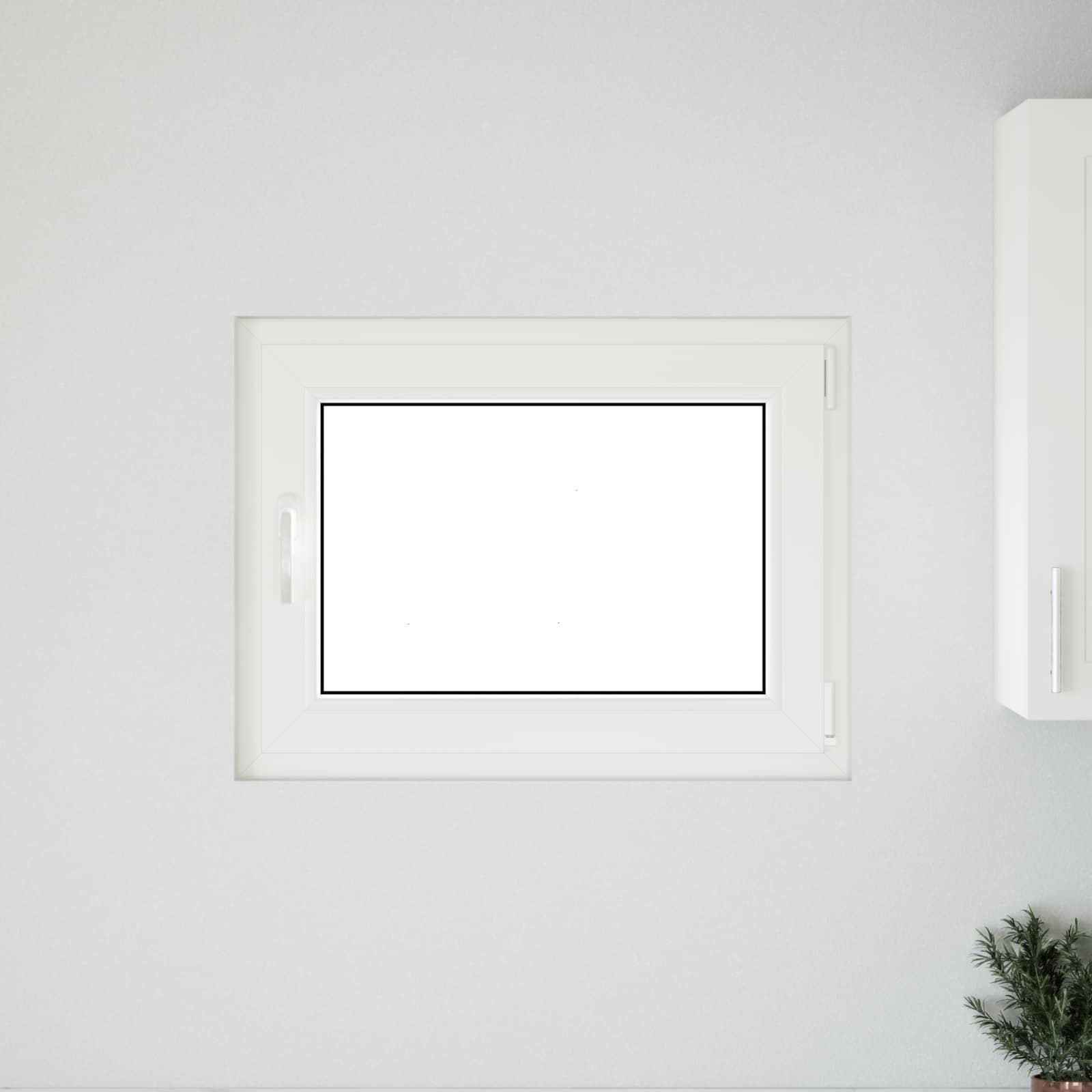 Kellari-Ikkuna Risor 80 X 60 Cm Pvc Ja Lasi Valkoinen
