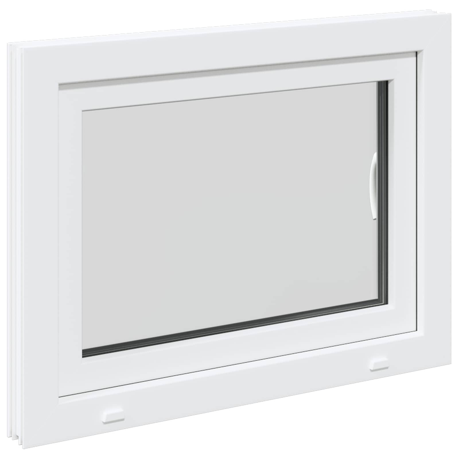 Kellari-Ikkuna Risor 80 X 60 Cm Pvc Ja Lasi Valkoinen