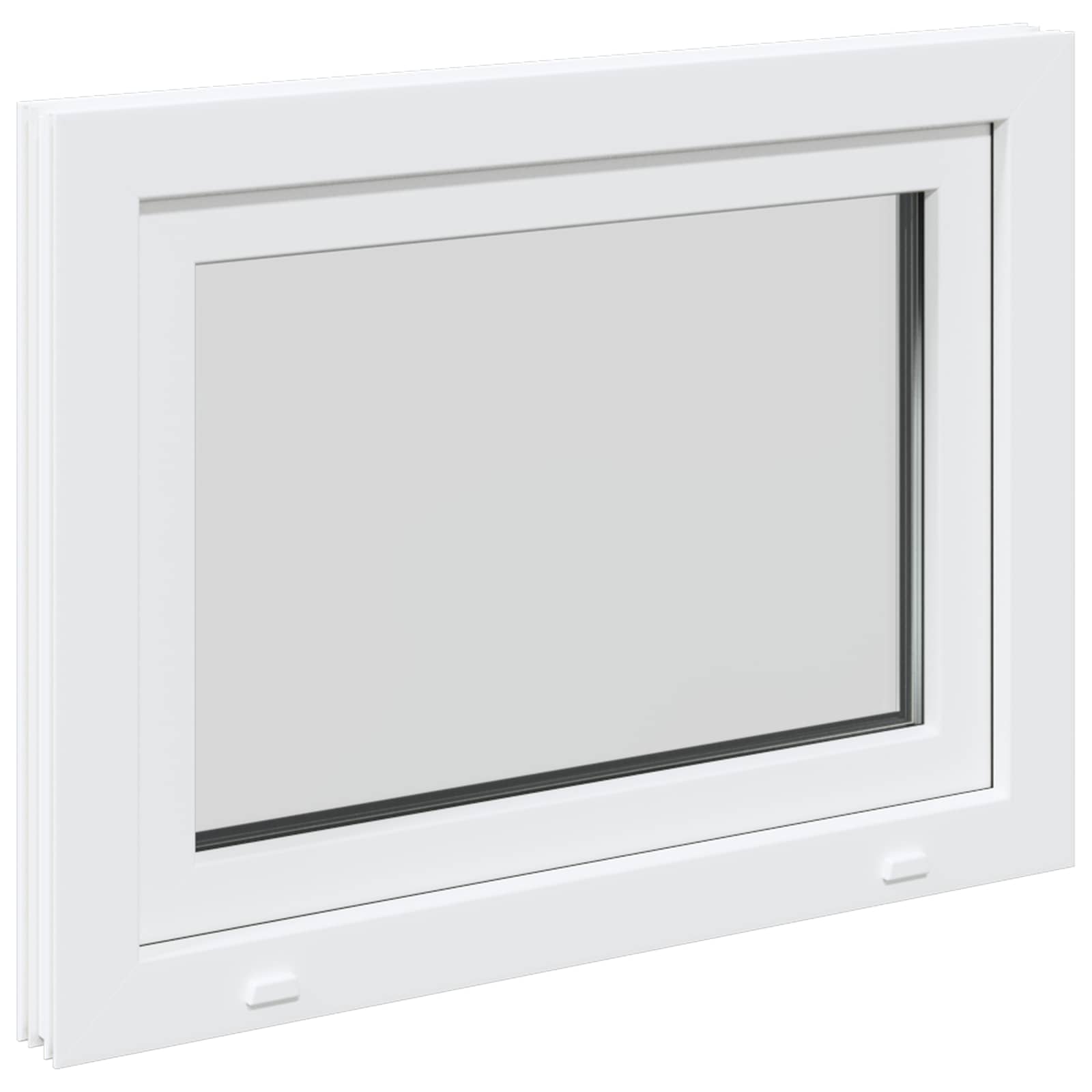 Kellari-Ikkuna Risor 80 X 70 Cm Pvc Ja Lasi Valkoinen