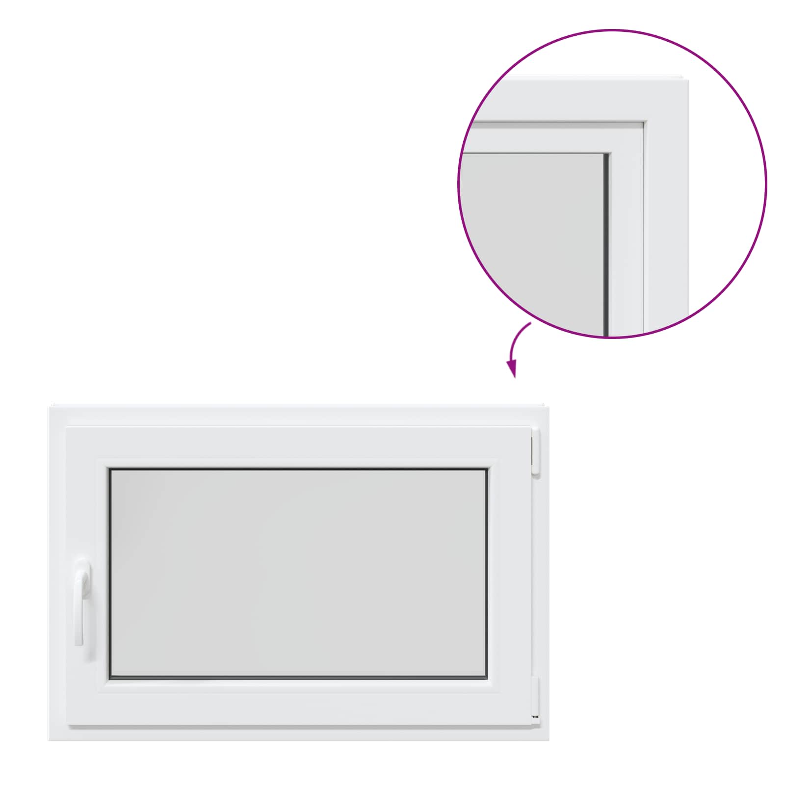 Kellari-Ikkuna Risor 90 X 60 Cm Pvc Ja Lasi Valkoinen