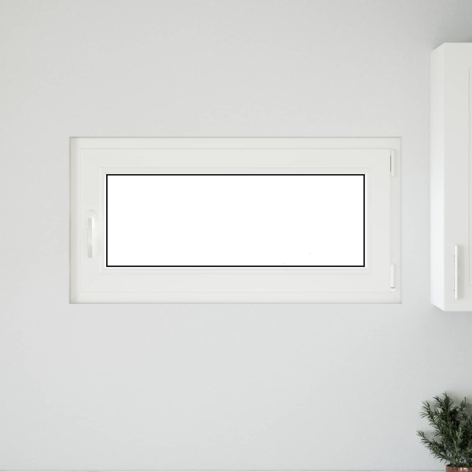 Kellari-Ikkuna Risor 100 X 50 Cm Pvc Ja Lasi Valkoinen