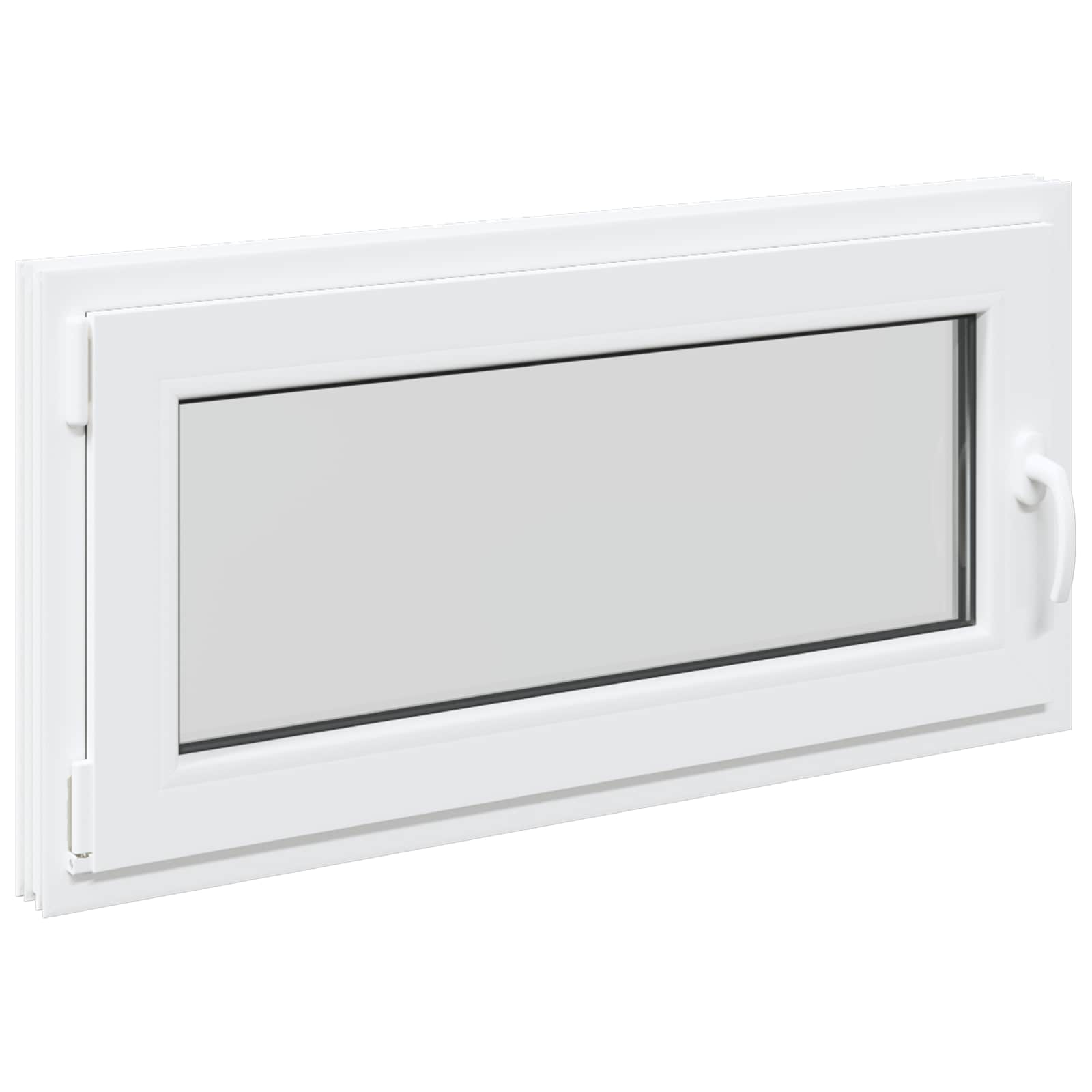Kellari-Ikkuna Risor 100 X 50 Cm Pvc Ja Lasi Valkoinen