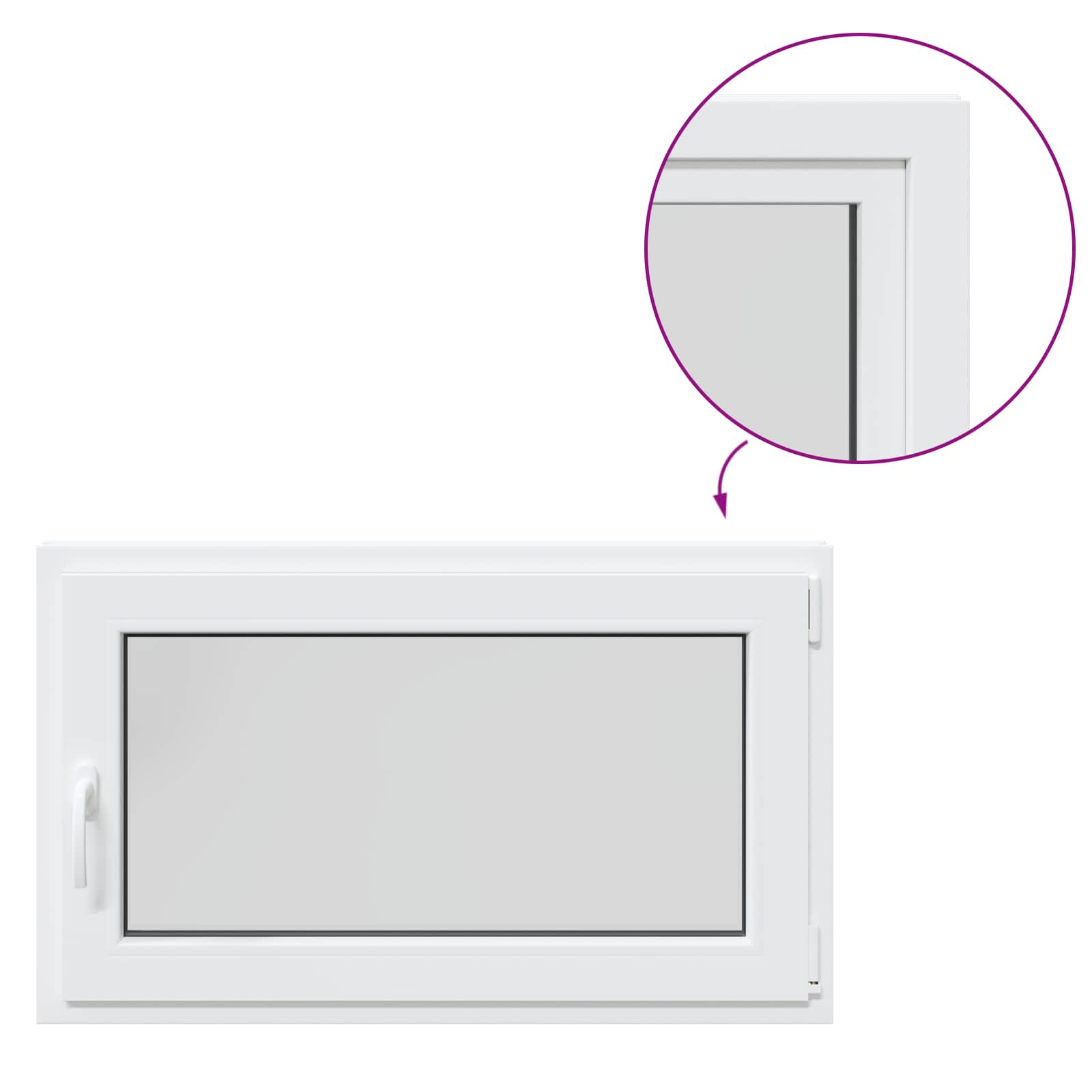 Kellari-Ikkuna Risor 100 X 60 Cm Pvc Ja Lasi Valkoinen