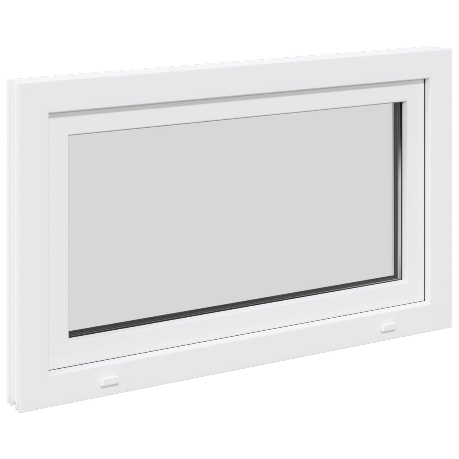Kellari-Ikkuna Risor 100 X 60 Cm Pvc Ja Lasi Valkoinen