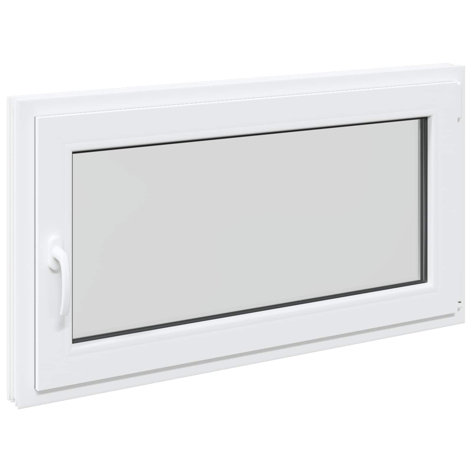 Kellari-Ikkuna Risor 110 X 50 Cm Pvc Ja Lasi Valkoinen