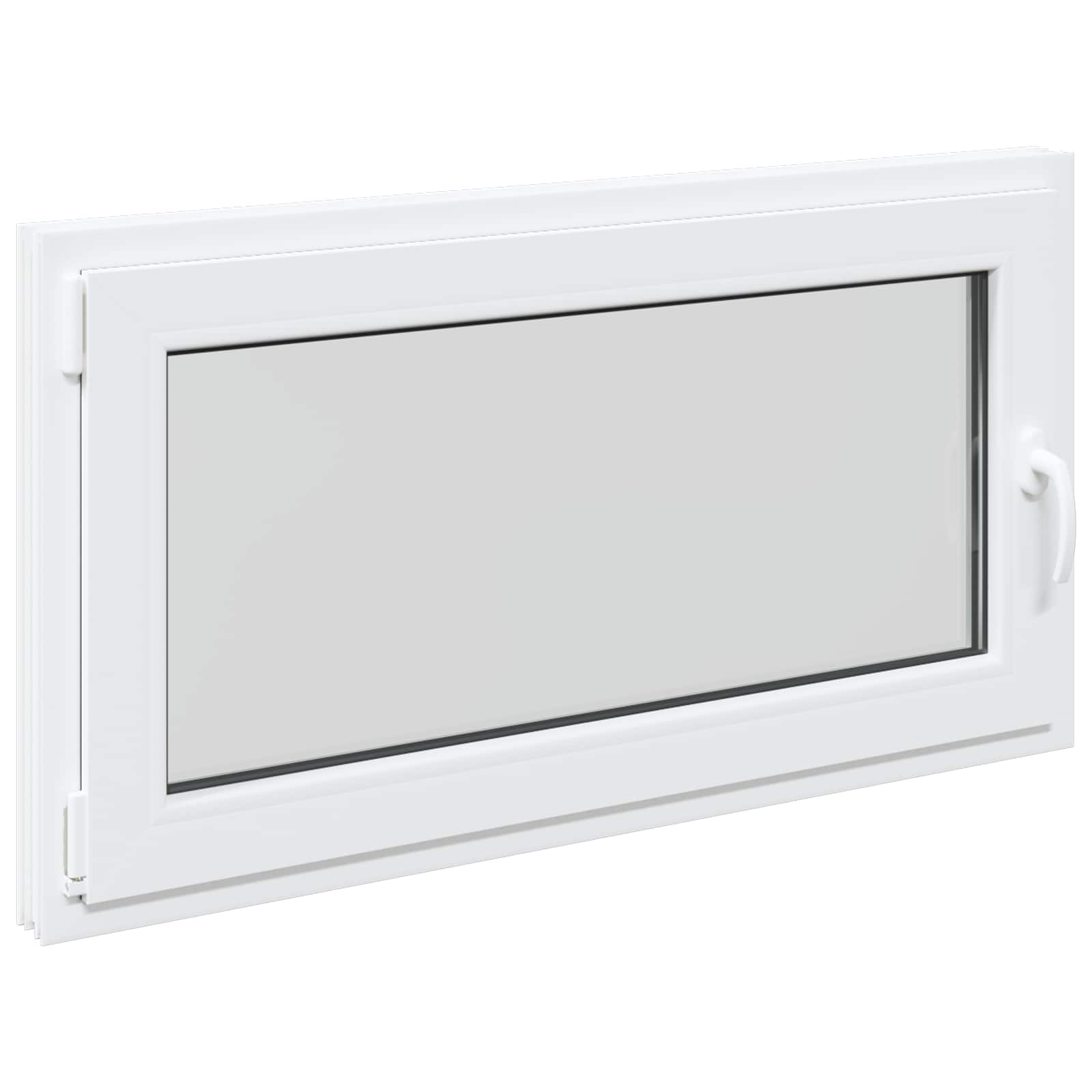 Kellari-Ikkuna Risor 110 X 50 Cm Pvc Ja Lasi Valkoinen