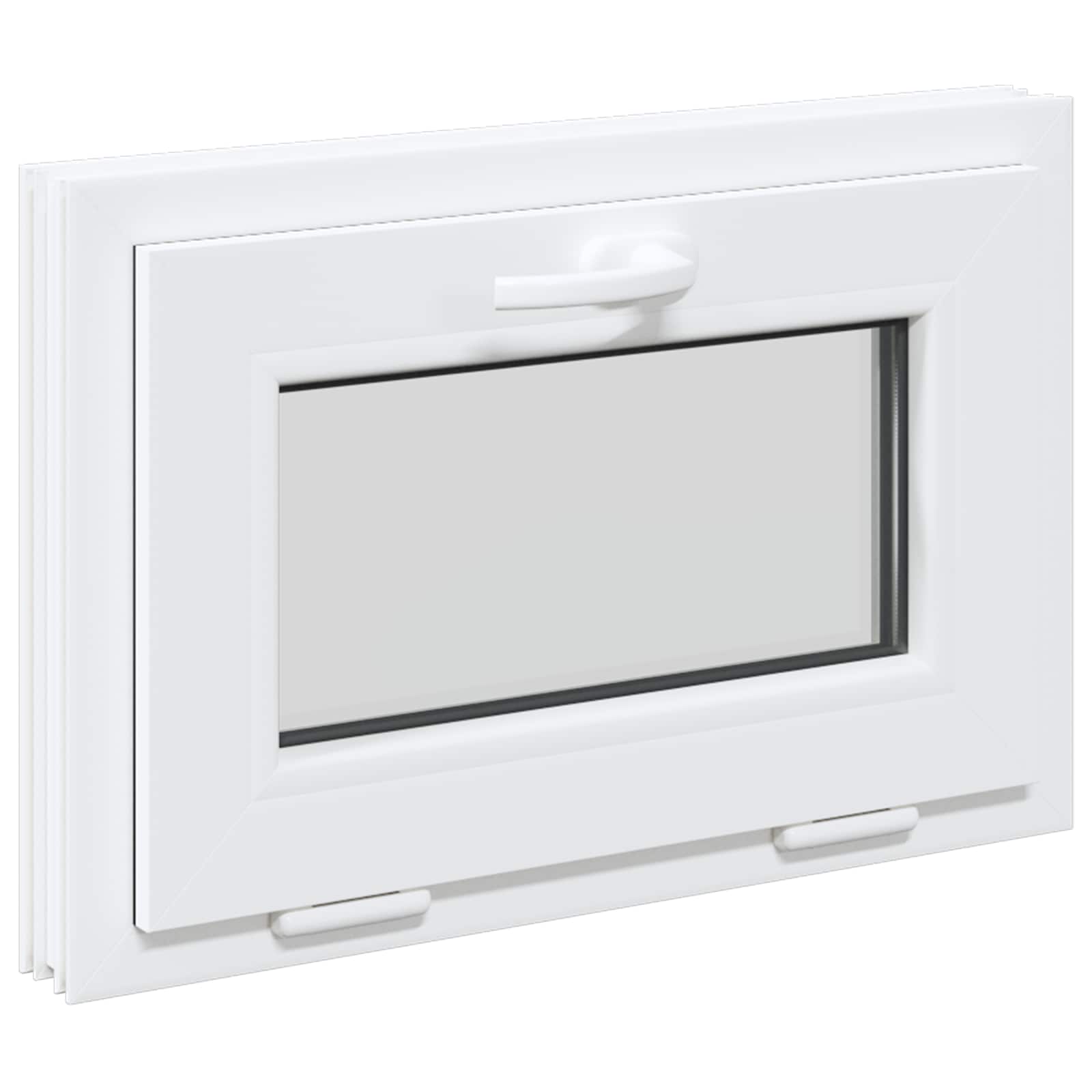 Kellari-Ikkuna Risor 60 X 40 Cm Pvc Ja Lasi Valkoinen