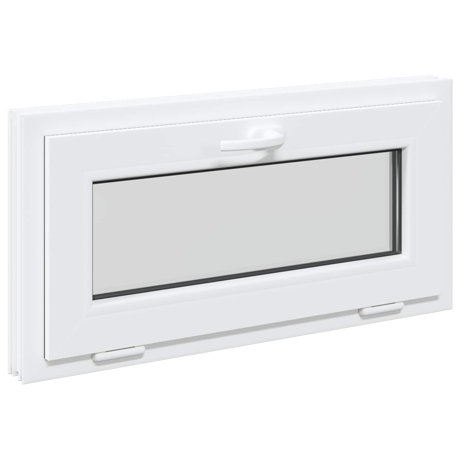 Kellari-Ikkuna Risor 80 X 40 Cm Pvc Ja Lasi Valkoinen