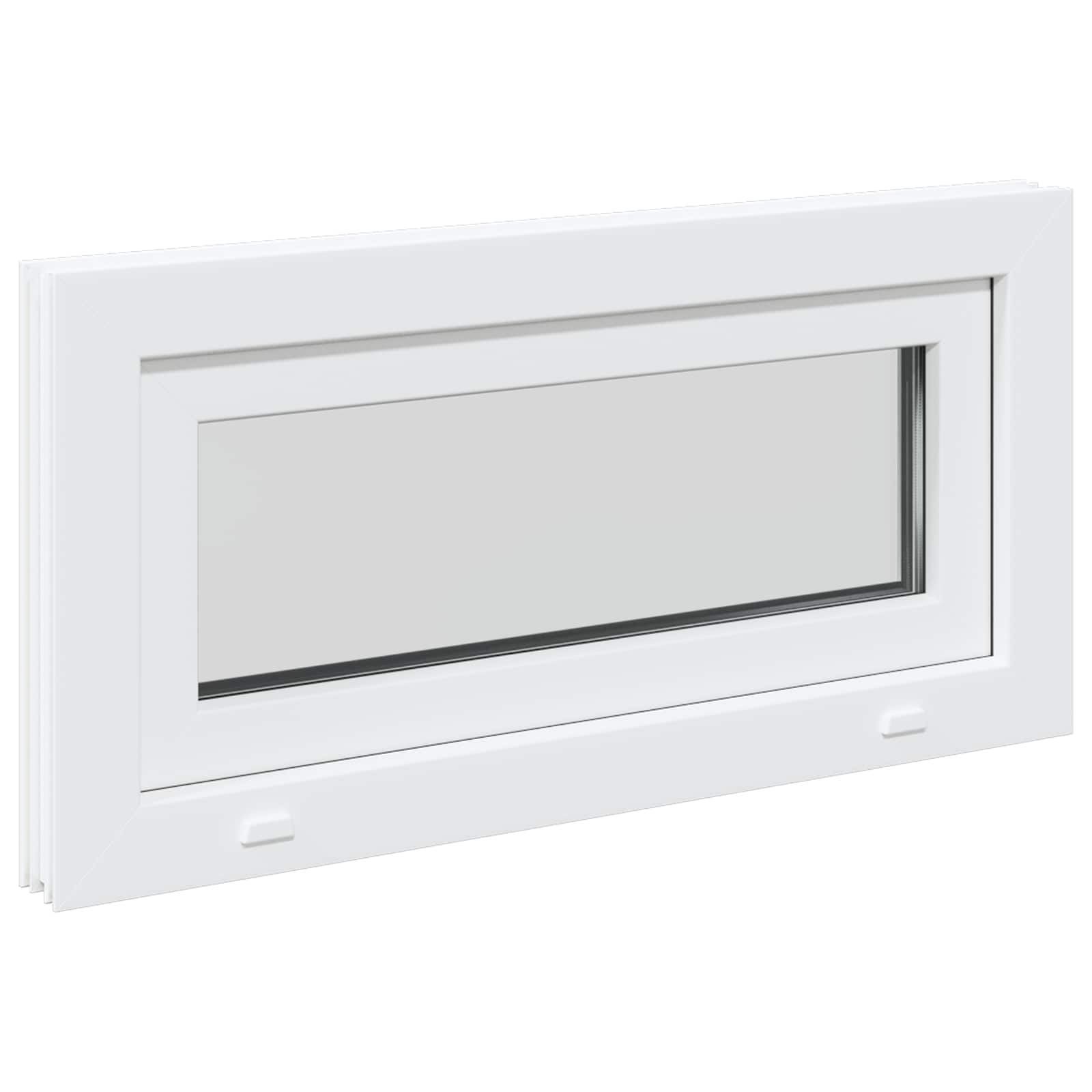 Kellari-Ikkuna Risor 80 X 40 Cm Pvc Ja Lasi Valkoinen