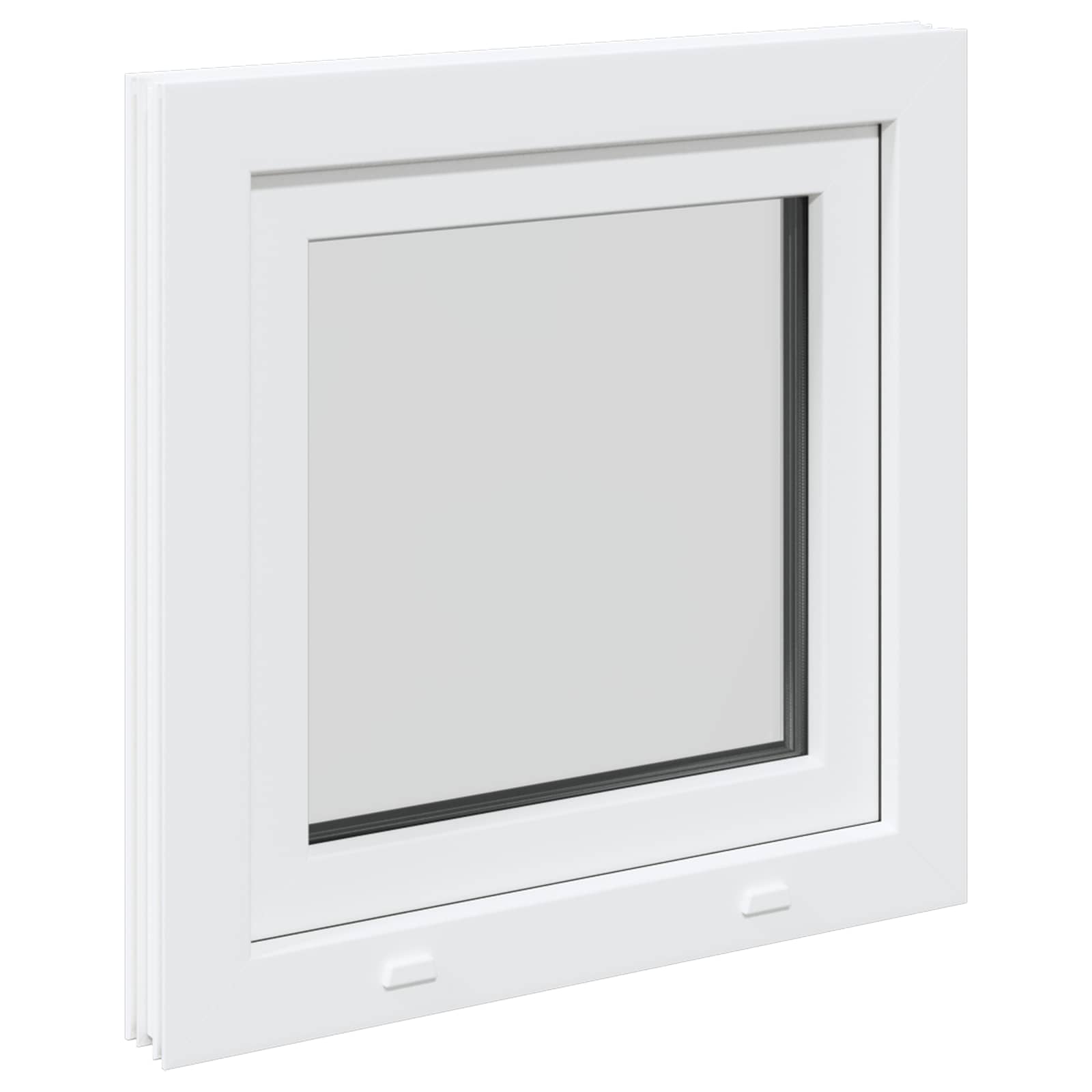 Kellari-Ikkuna Risor 50 X 50 Cm Pvc Ja Lasi Valkoinen