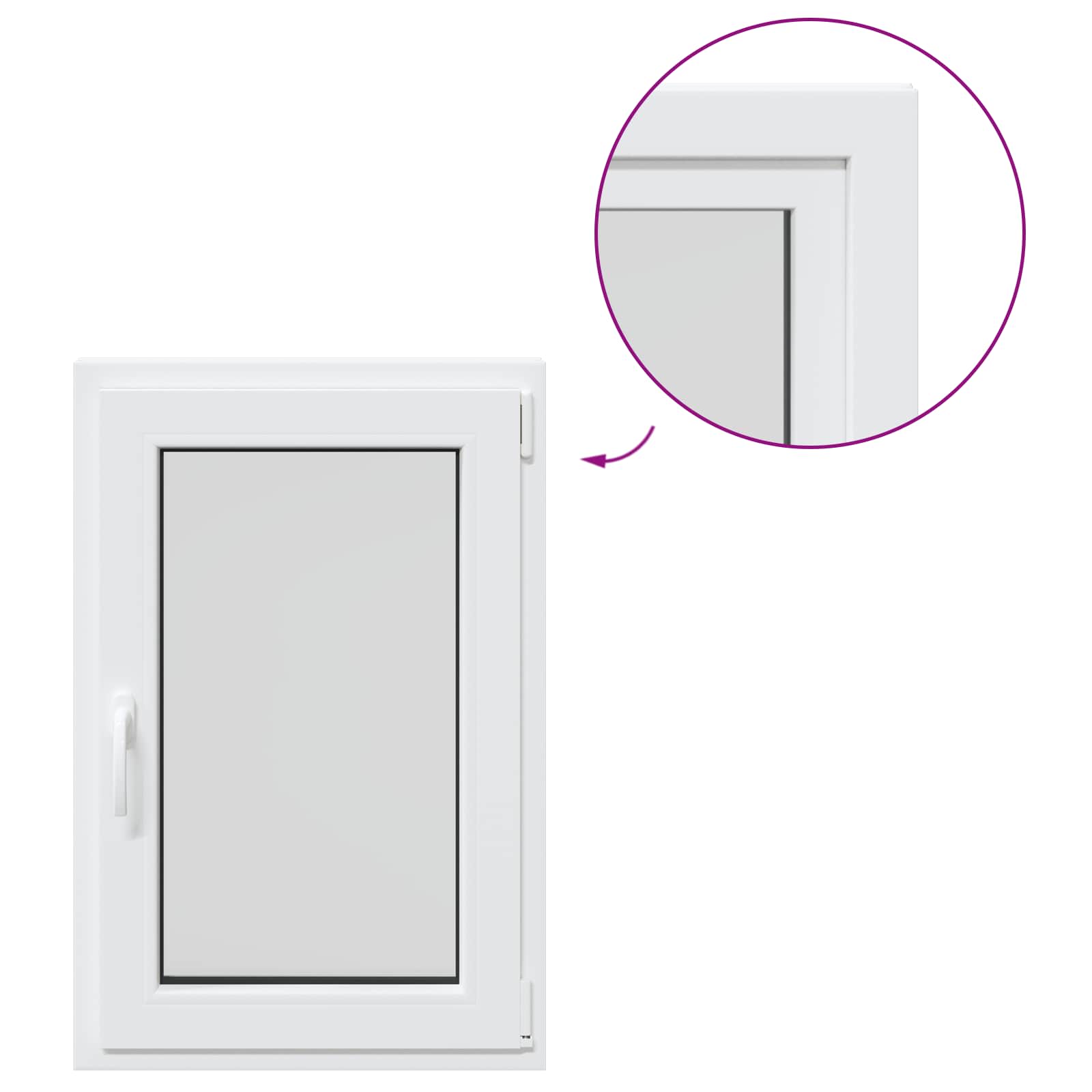 Kellari-Ikkuna Risor 60 X 90 Cm Pvc Ja Lasi Valkoinen