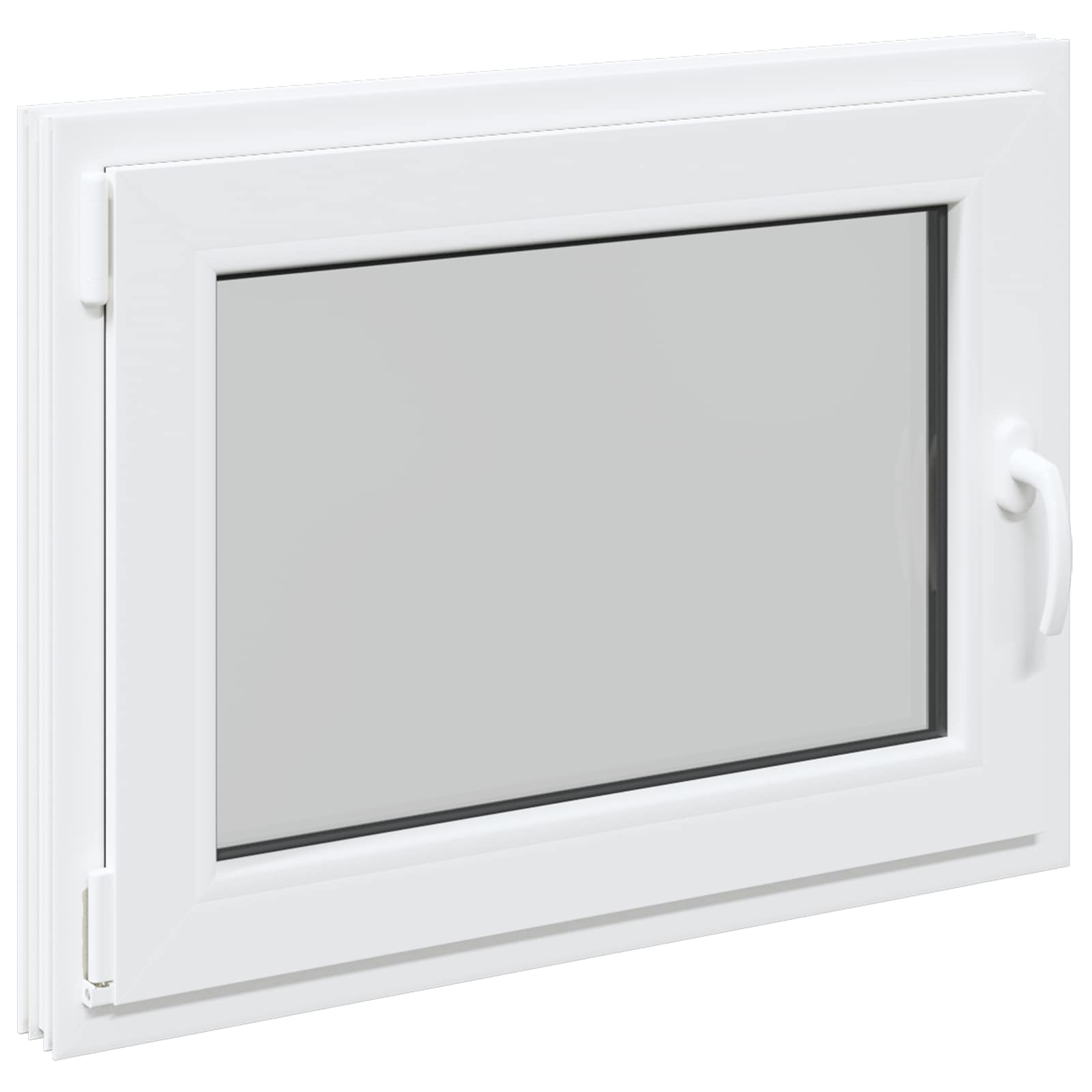 Kellari-Ikkuna Risor 80 X 60 Cm Pvc Ja Lasi Valkoinen