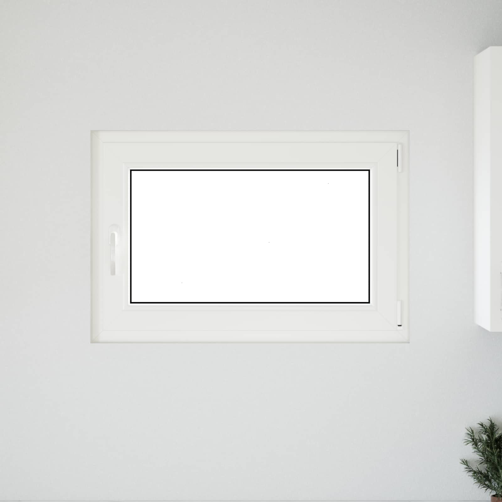 Kellari-Ikkuna Risor 90 X 50 Cm Pvc Ja Lasi Valkoinen