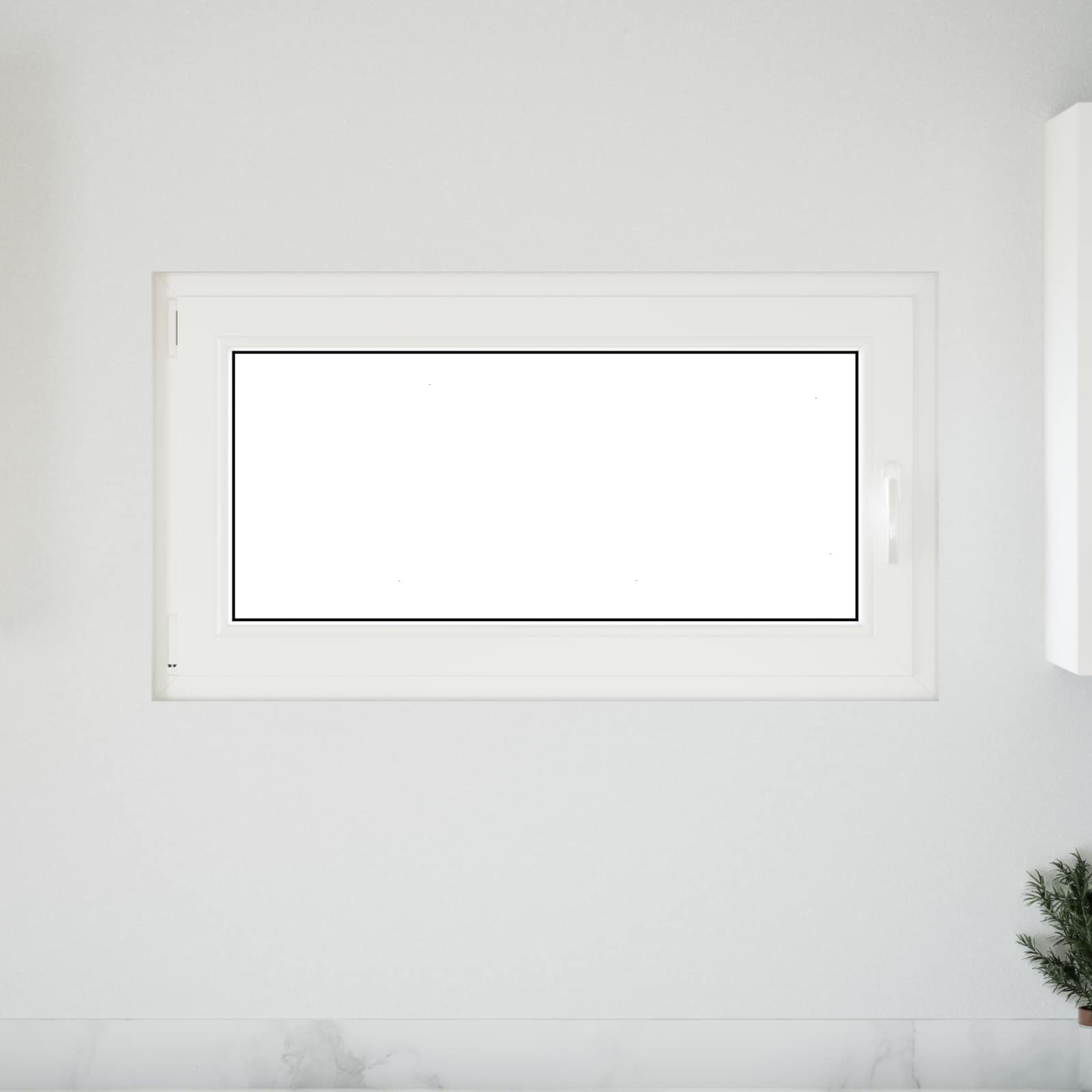 Kellari-Ikkuna Risor 110 X 60 Cm Pvc Ja Lasi Valkoinen