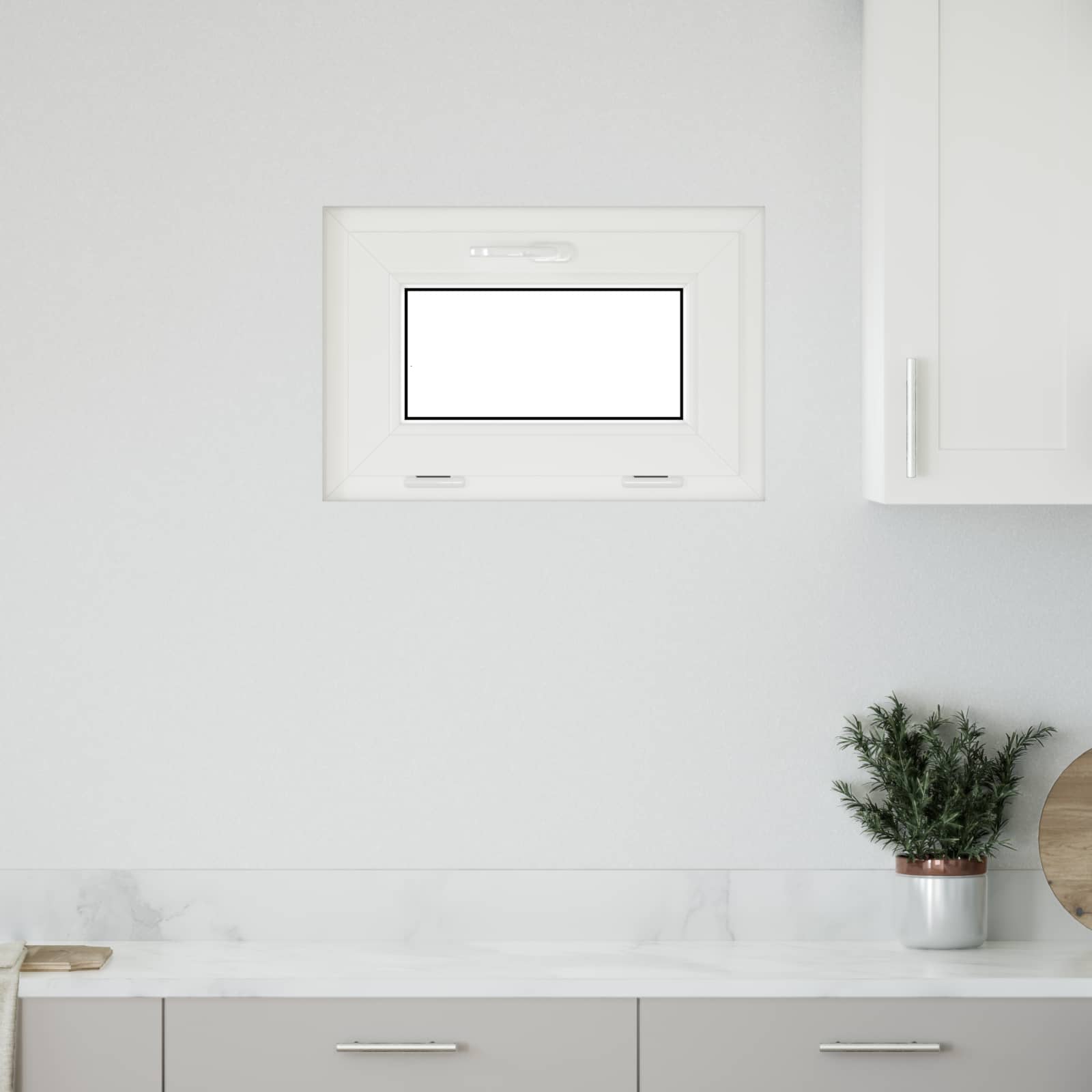 Kellari-Ikkuna Risor 60 X 40 Cm Pvc Ja Lasi Valkoinen
