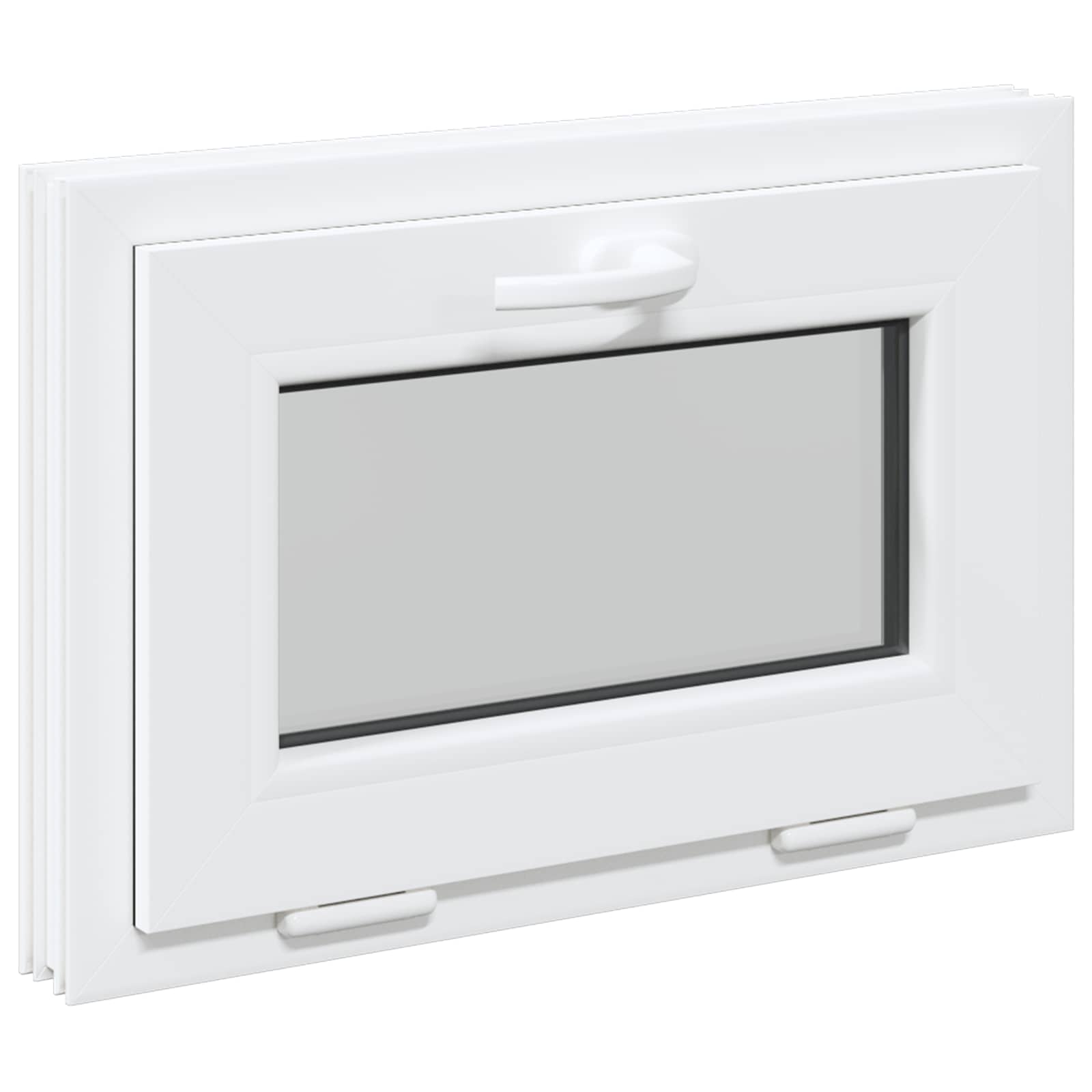 Kellari-Ikkuna Risor 60 X 40 Cm Pvc Ja Lasi Valkoinen
