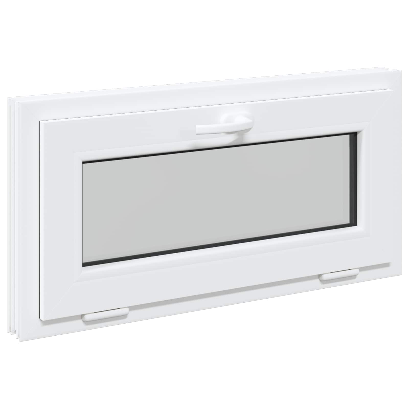 Kellari-Ikkuna Risor 80 X 40 Cm Pvc Ja Lasi Valkoinen