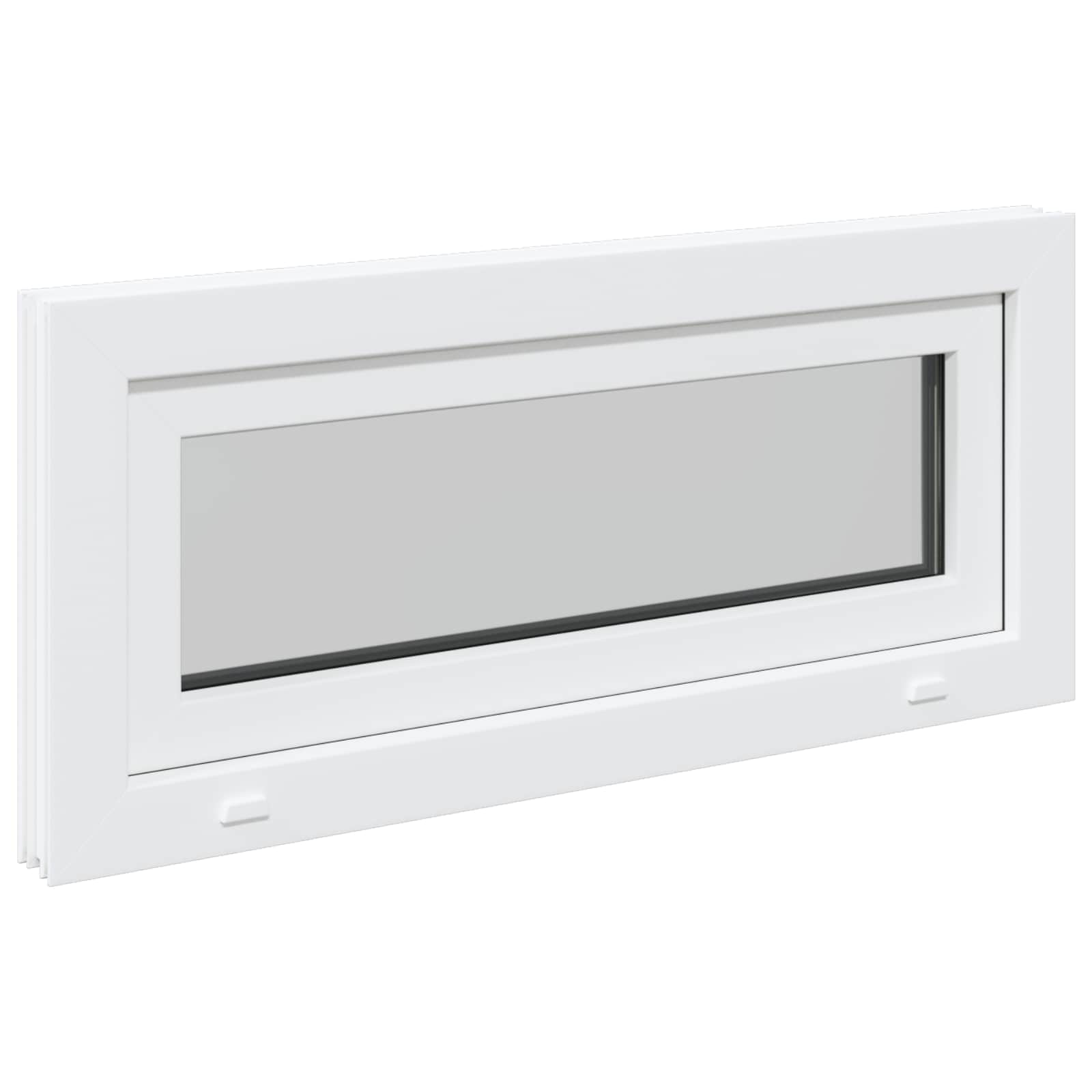 Kellari-Ikkuna Risor 90 X 40 Cm Pvc Ja Lasi Valkoinen