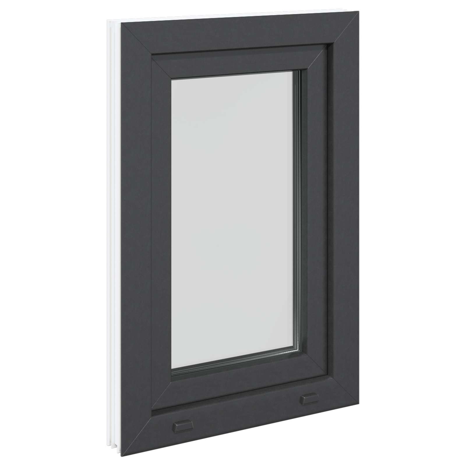 Kellari-Ikkuna Risor 50 X 75 Cm Pvc Ja Lasi Antrasiitti