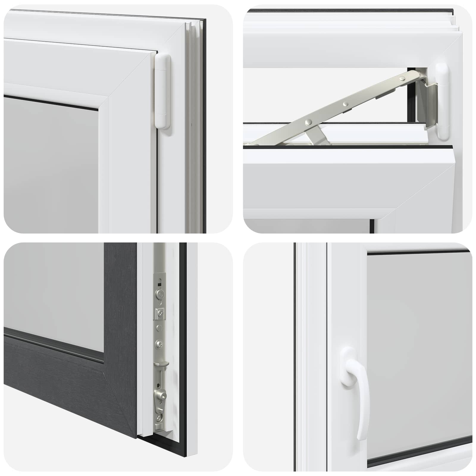 Kellari-Ikkuna Risor 90 X 60 Cm Pvc Ja Lasi Antrasiitti