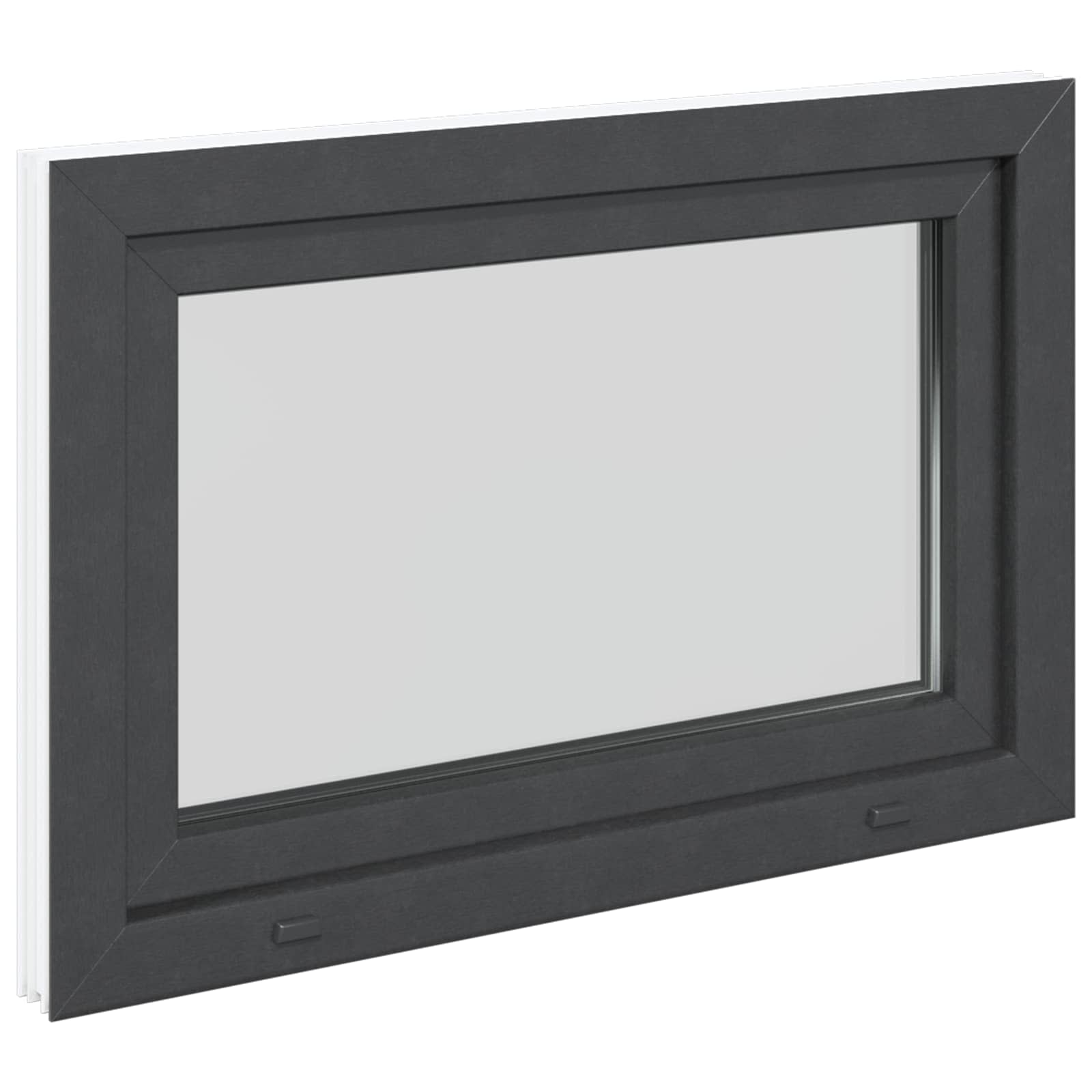 Kellari-Ikkuna Risor 90 X 70 Cm Pvc Ja Lasi Antrasiitti