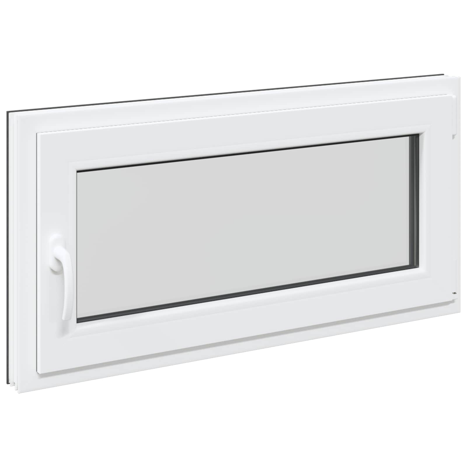 Kellari-Ikkuna Risor 100 X 50 Cm Pvc Ja Lasi Antrasiitti