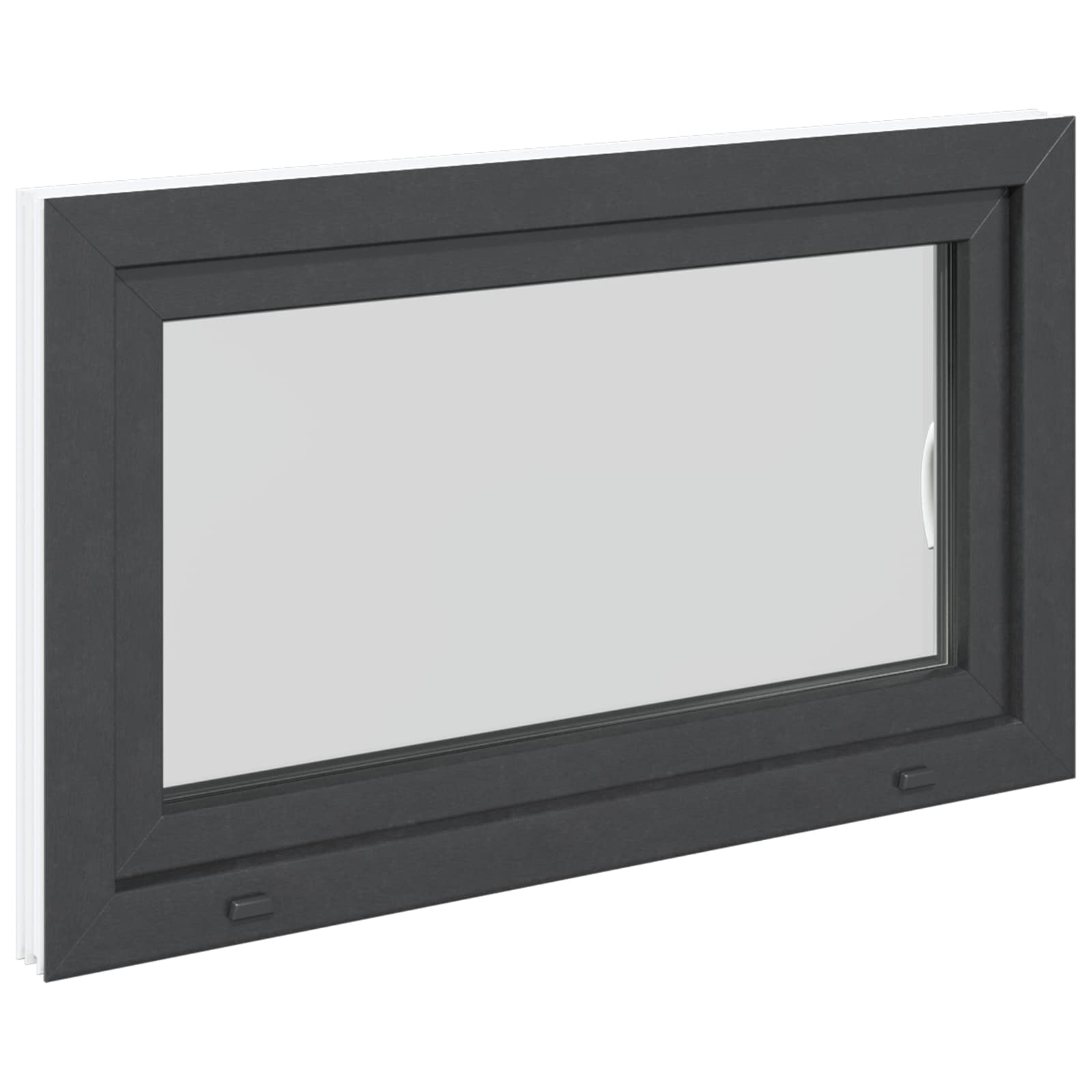Kellari-Ikkuna Risor 100 X 60 Cm Pvc Ja Lasi Antrasiitti