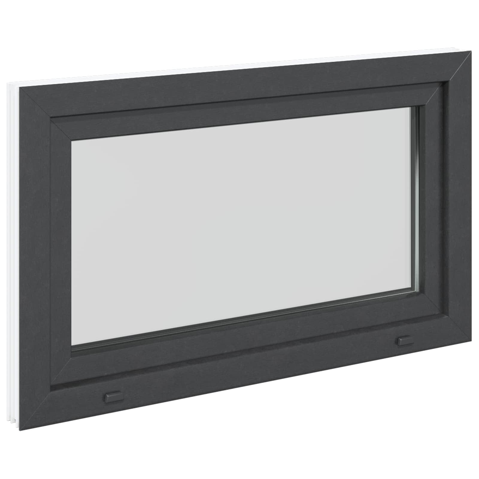 Kellari-Ikkuna Risor 100 X 60 Cm Pvc Ja Lasi Antrasiitti