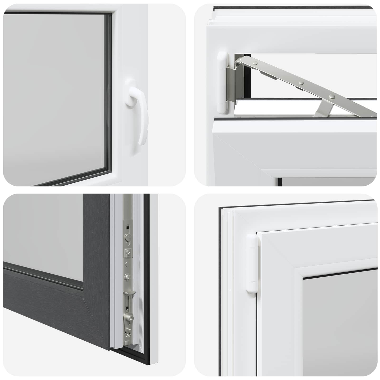 Kellari-Ikkuna Risor 110 X 60 Cm Pvc Ja Lasi Antrasiitti