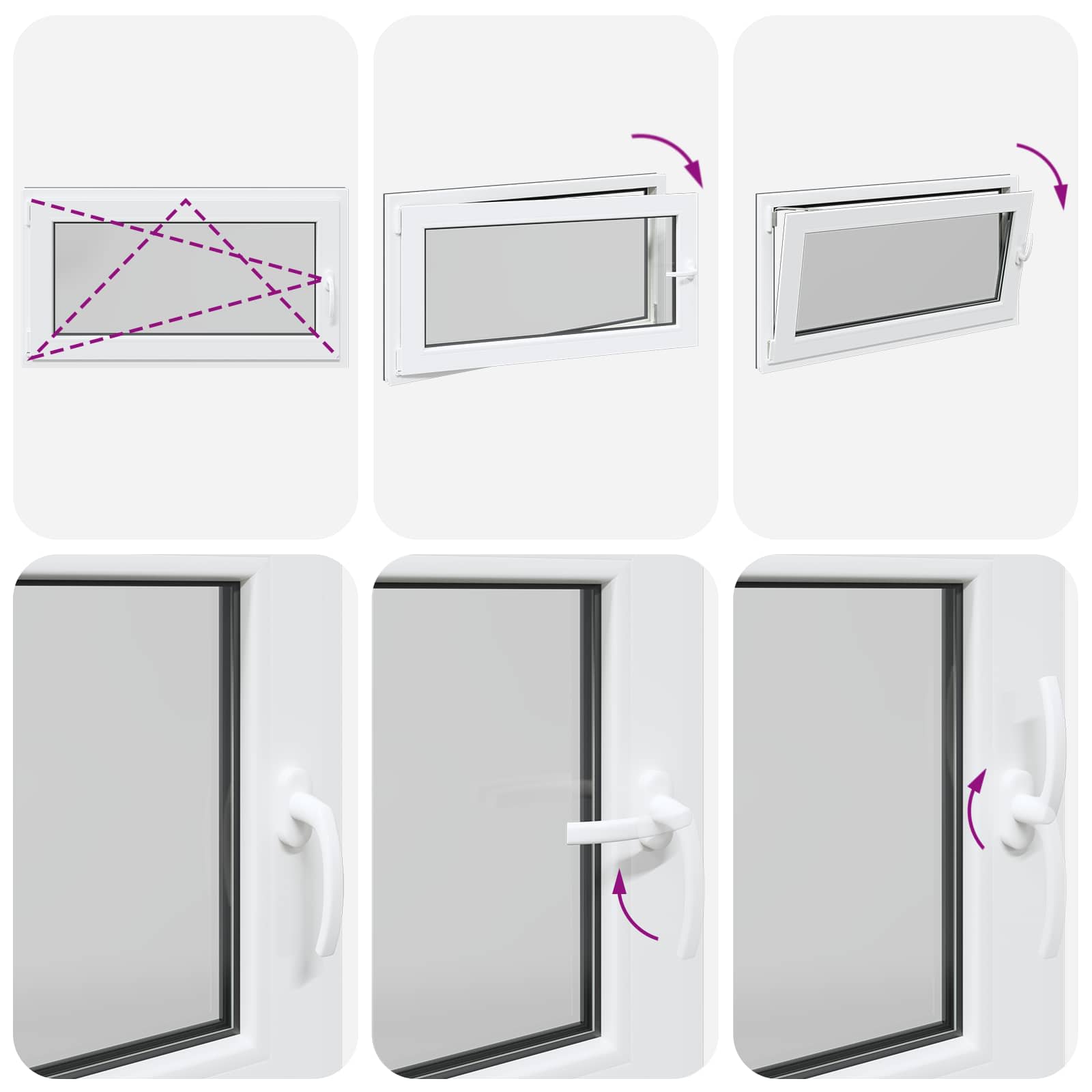 Kellari-Ikkuna Risor 110 X 60 Cm Pvc Ja Lasi Antrasiitti