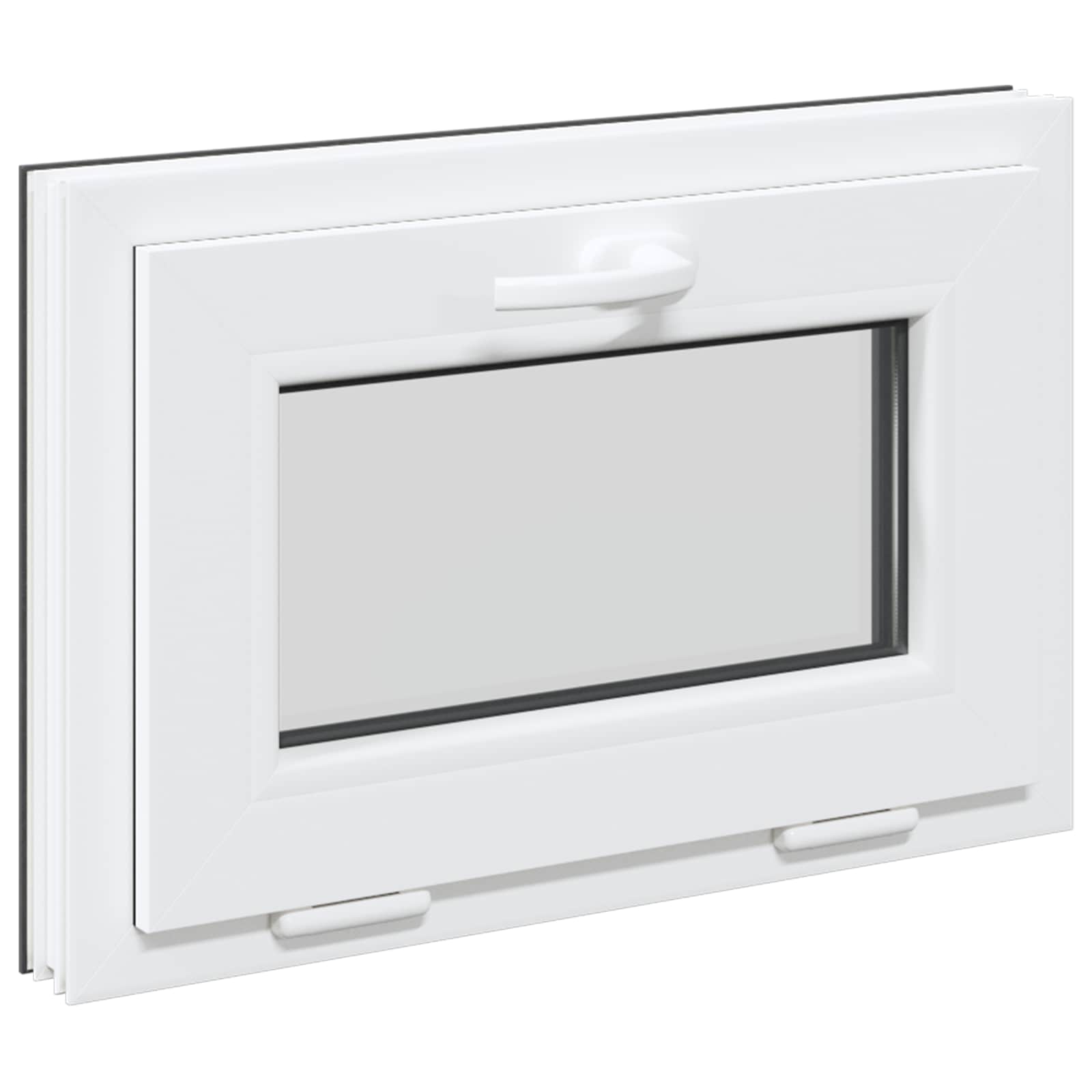 Kellari-Ikkuna Risor 60 X 40 Cm Pvc Ja Lasi Antrasiitti