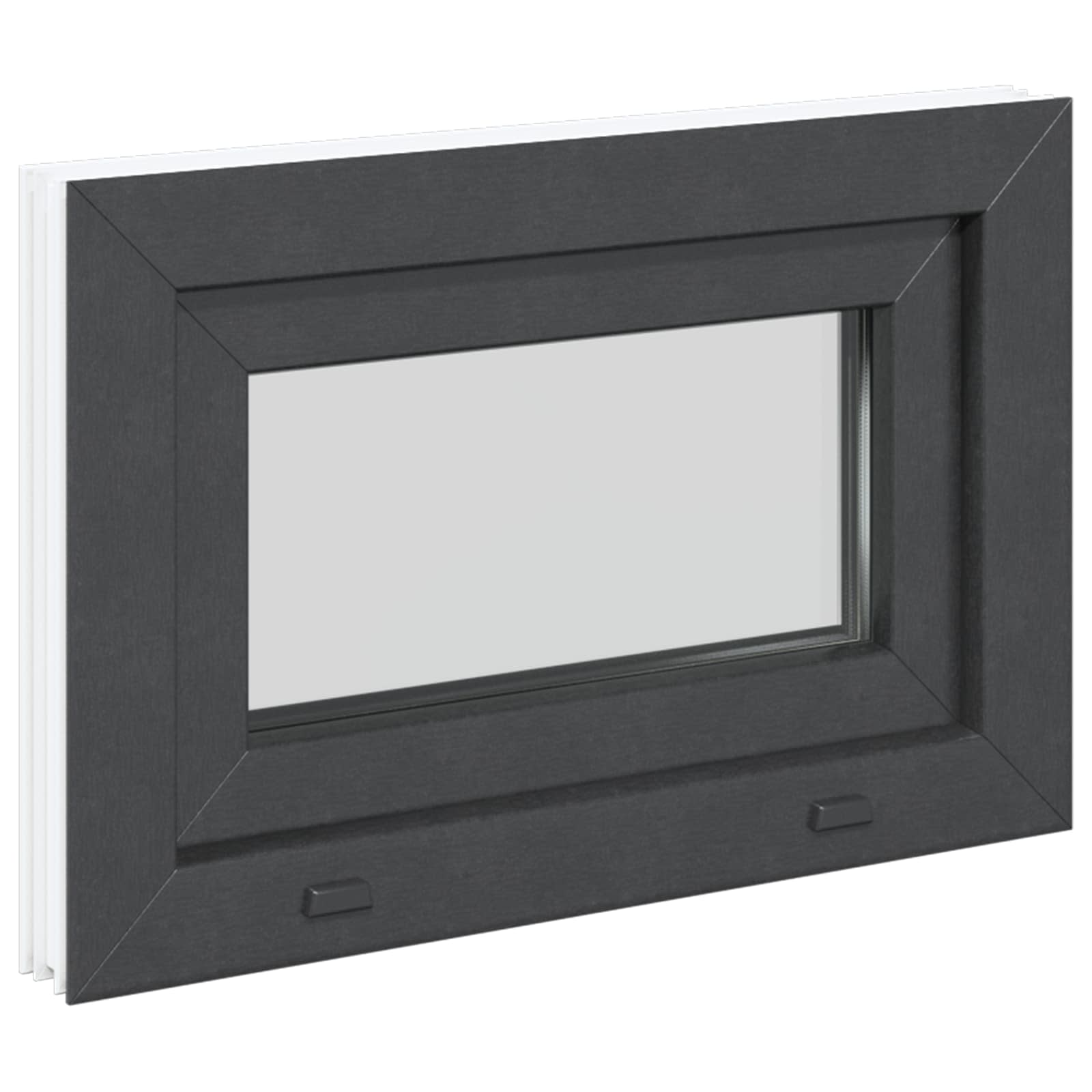 Kellari-Ikkuna Risor 60 X 40 Cm Pvc Ja Lasi Antrasiitti