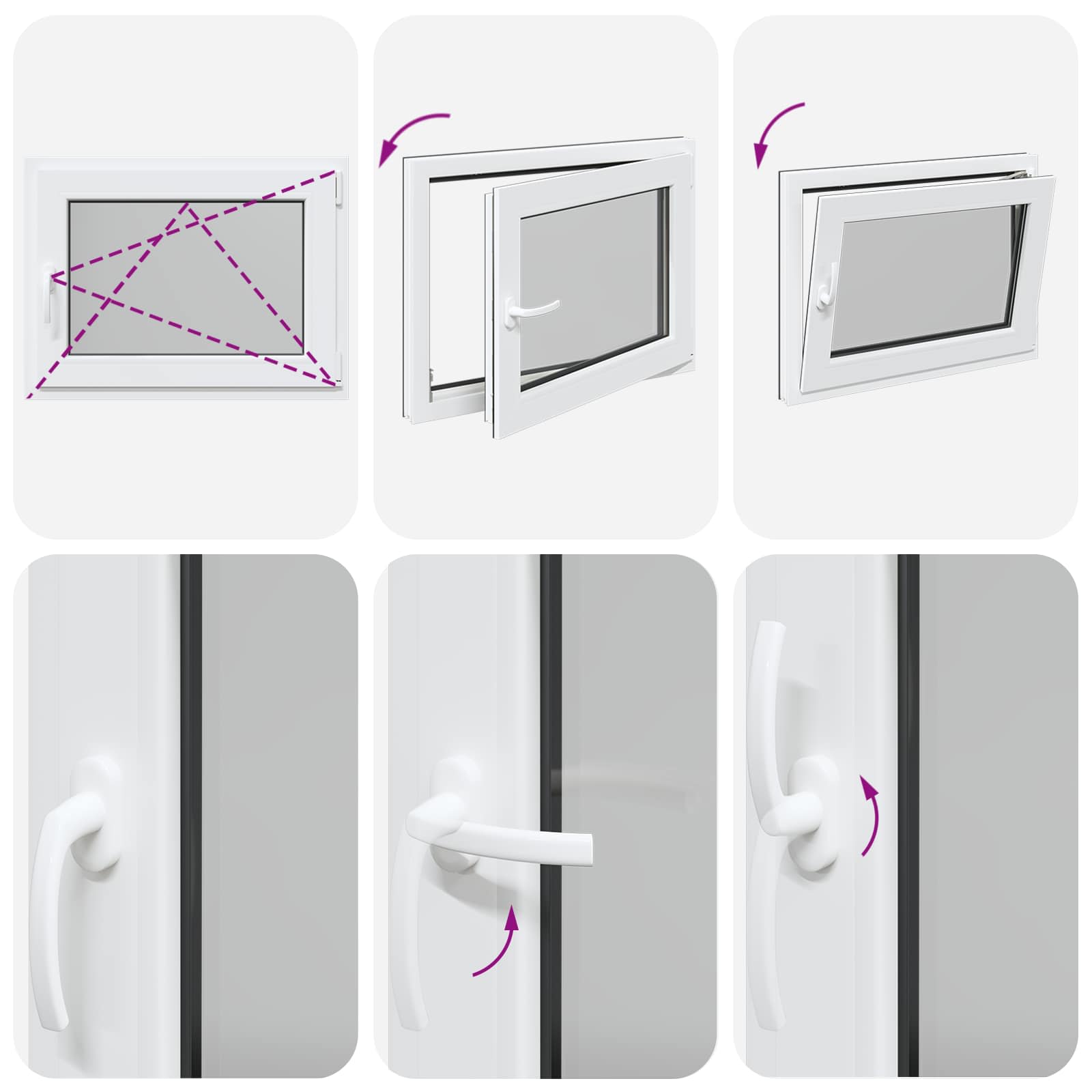 Kellari-Ikkuna Risor 80 X 50 Cm Pvc Ja Lasi Antrasiitti