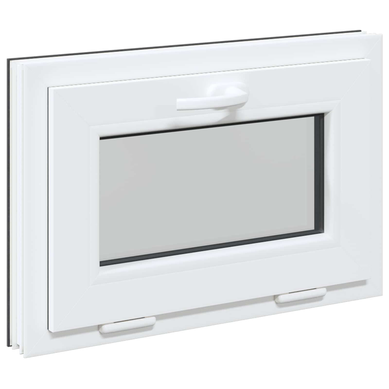 Kellari-Ikkuna Risor 60 X 40 Cm Pvc Ja Lasi Antrasiitti