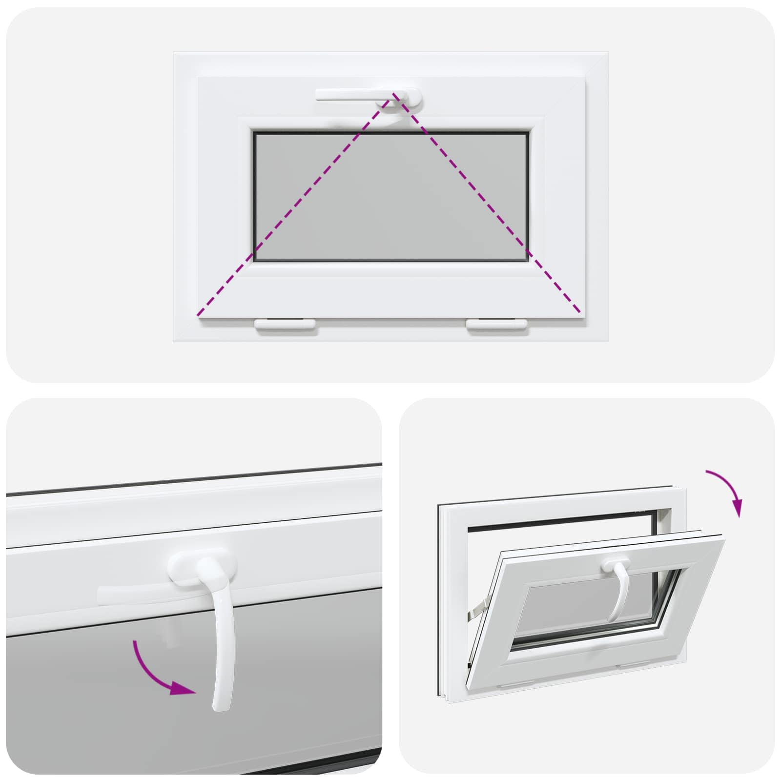 Kellari-Ikkuna Risor 60 X 40 Cm Pvc Ja Lasi Antrasiitti