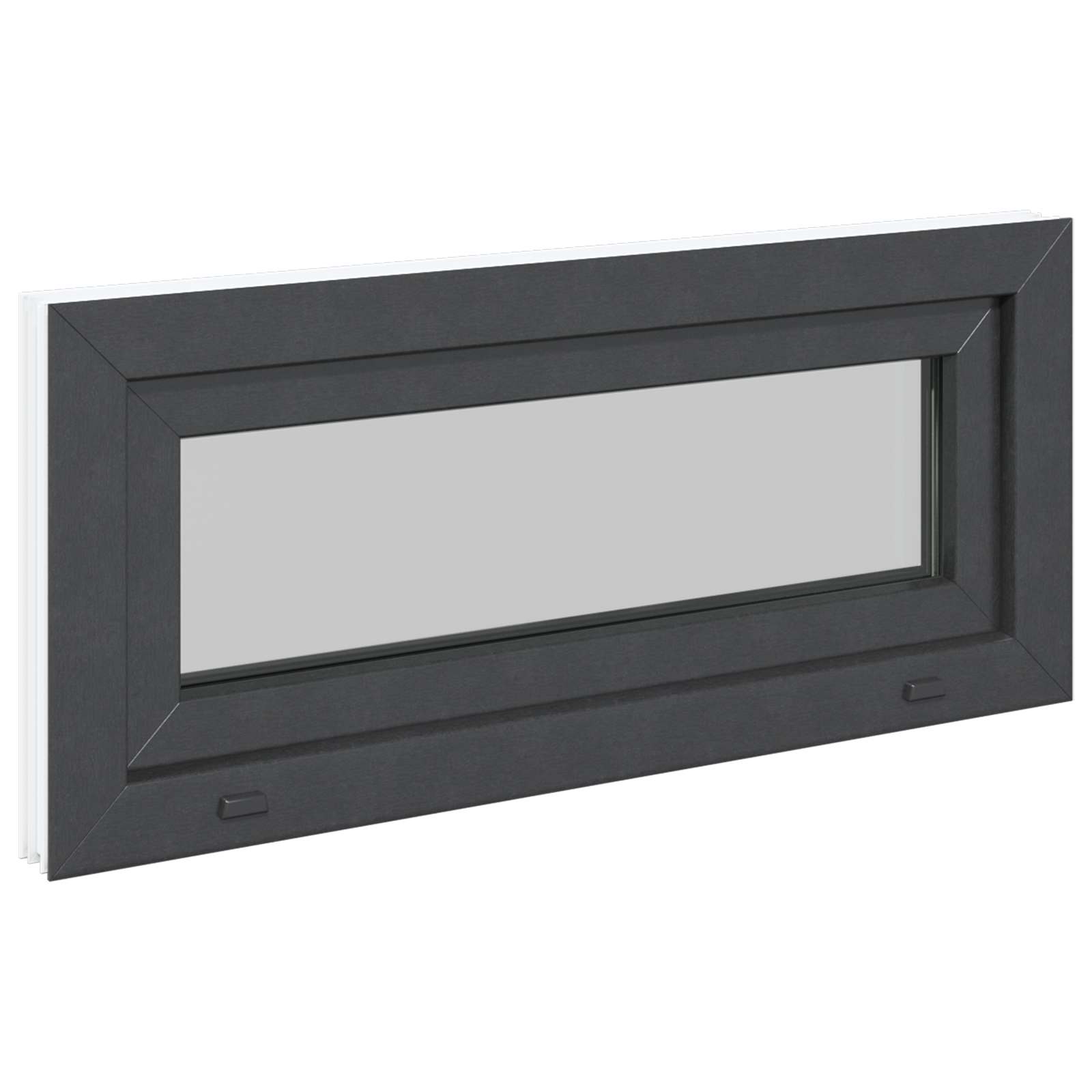 Kellari-Ikkuna Risor 90 X 40 Cm Pvc Ja Lasi Antrasiitti