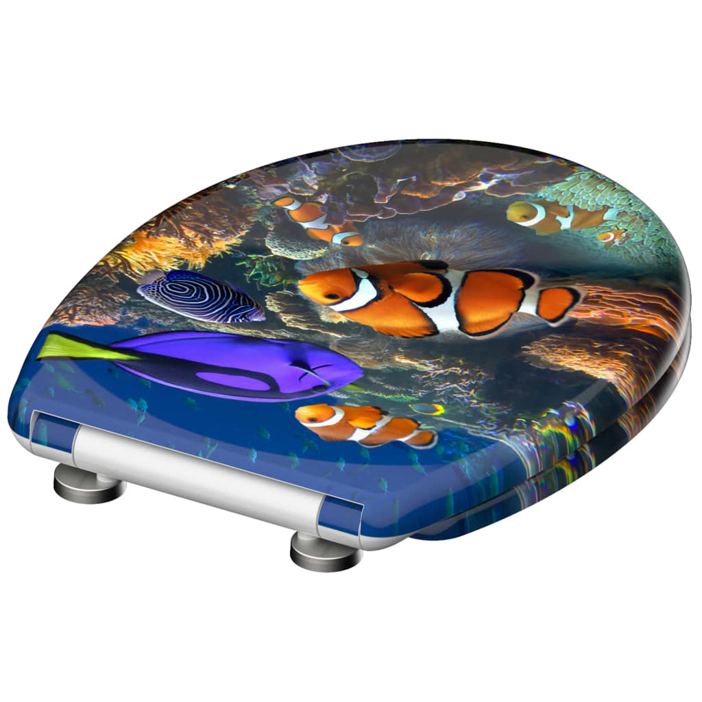 Schütte Duroplast Wc-Istuin Soft-Close Sea Life Kuvio
