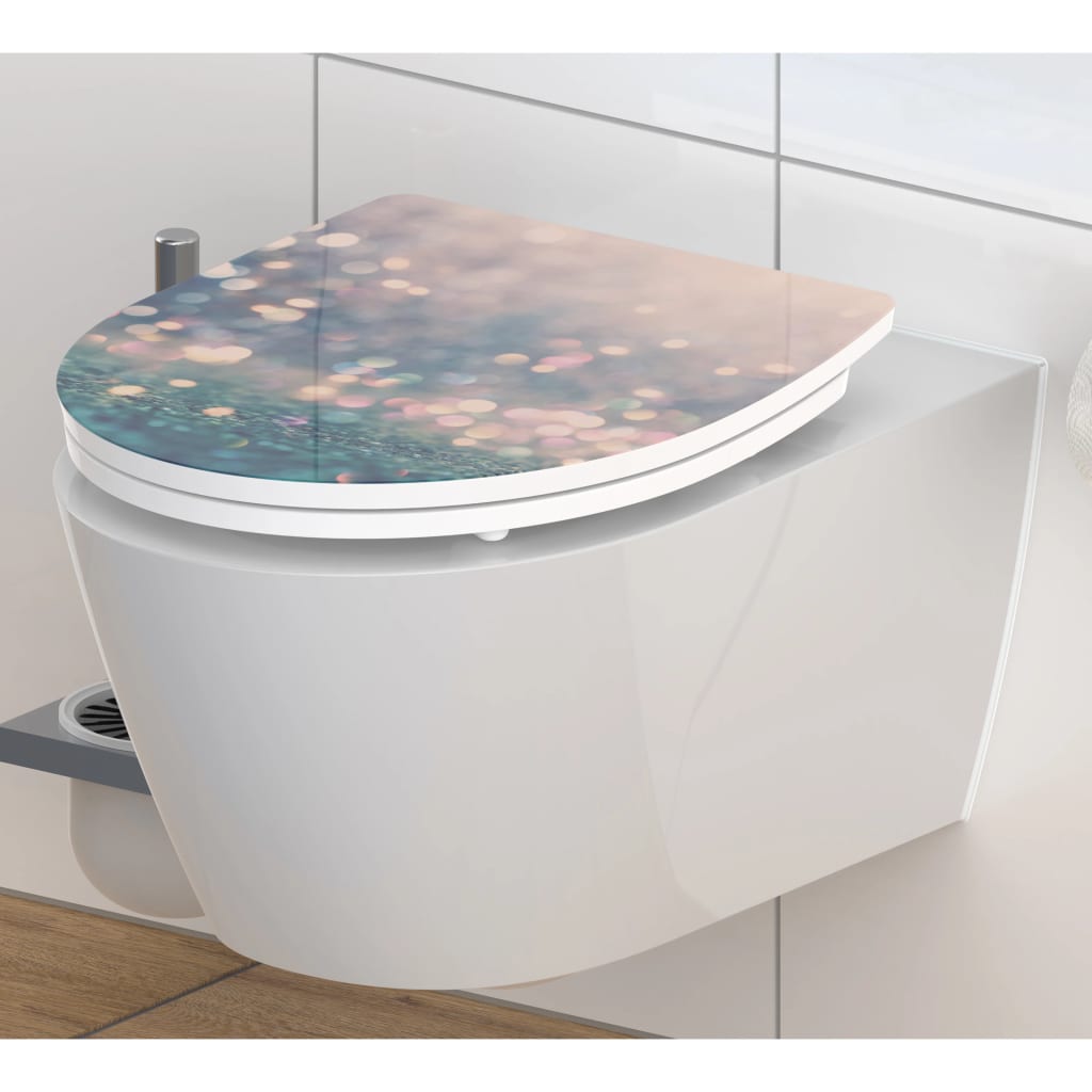 Schütte Duroplast Korkeakiilto Wc-Istuin Soft-Close Magic Light