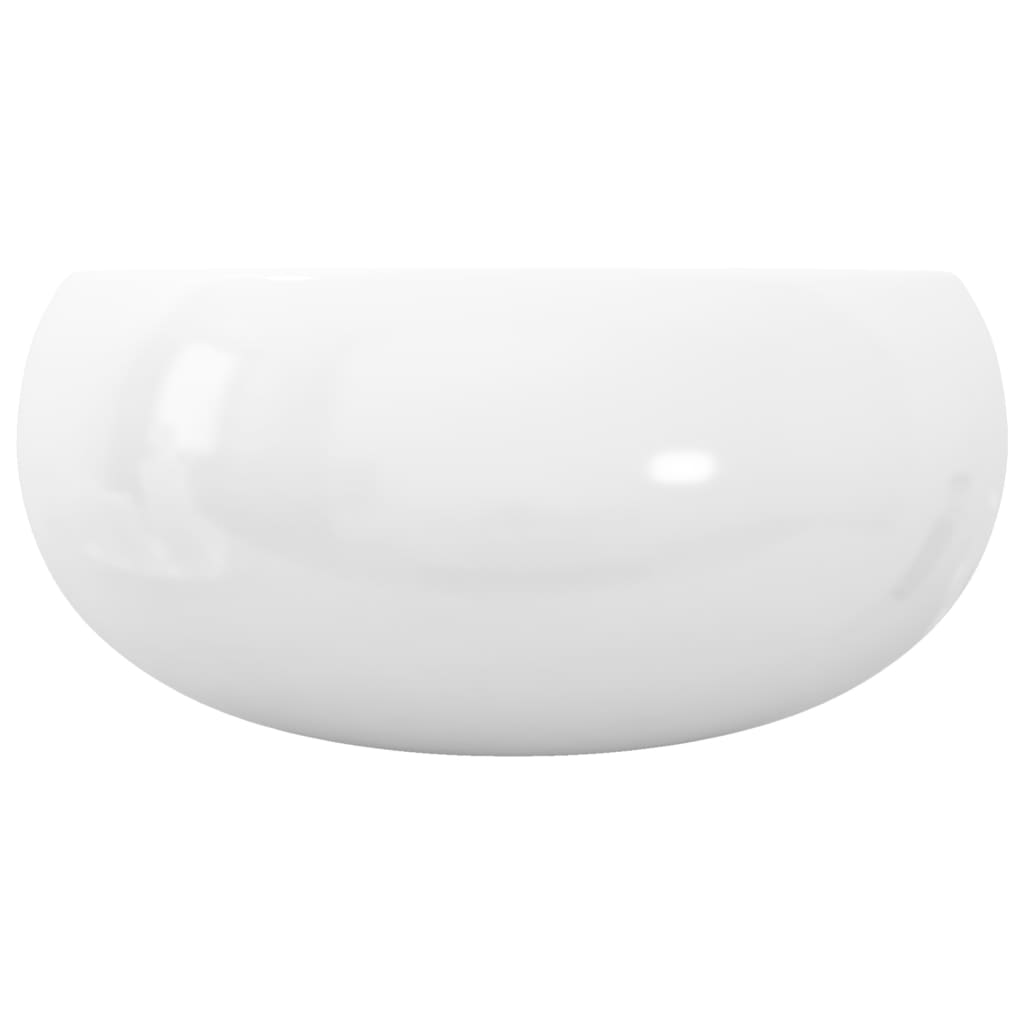 Pyöreä Keraaminen Pesuallas Valkoinen 40X15 Cm