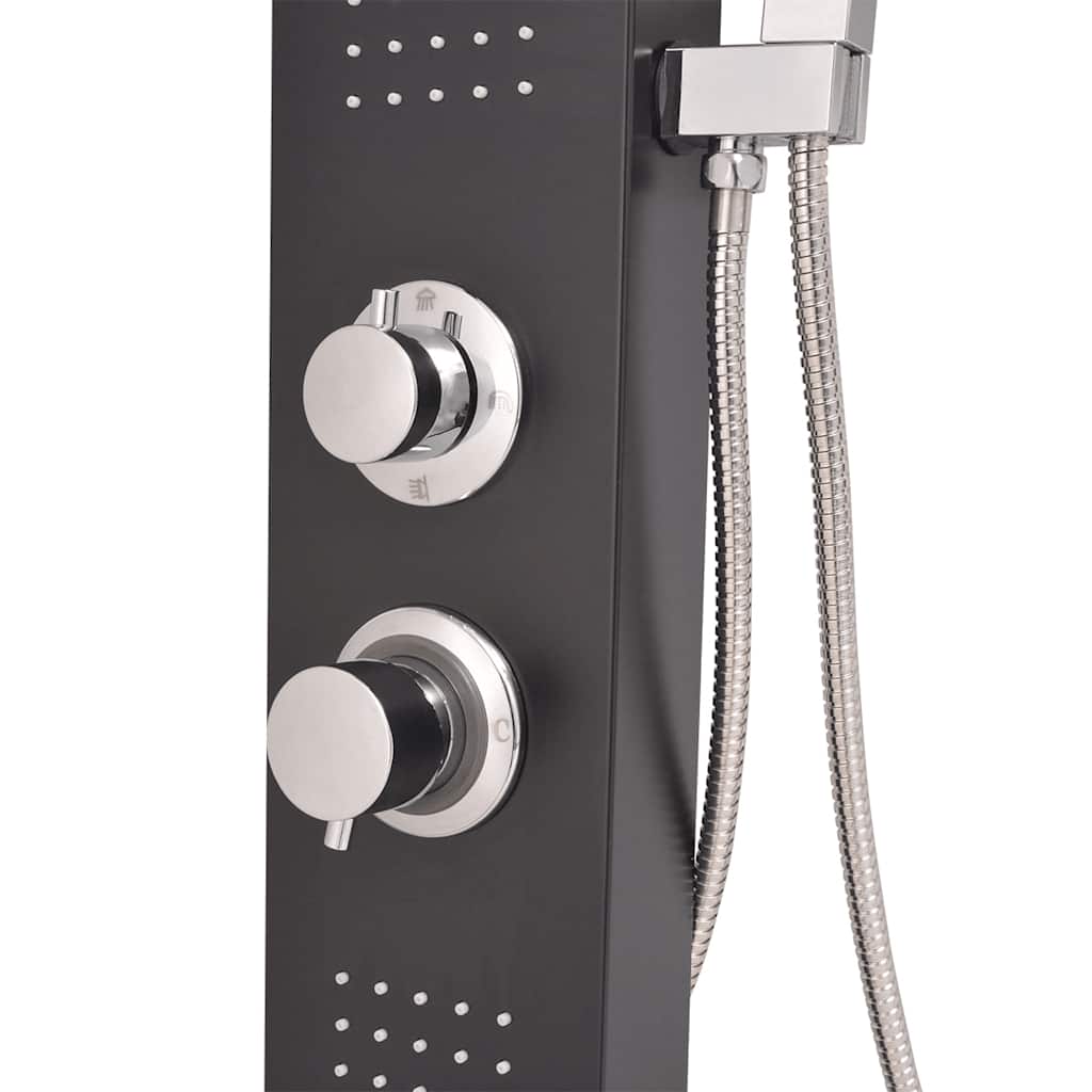 Suihkupaneelijärjestelmä Alumiini Matta Musta