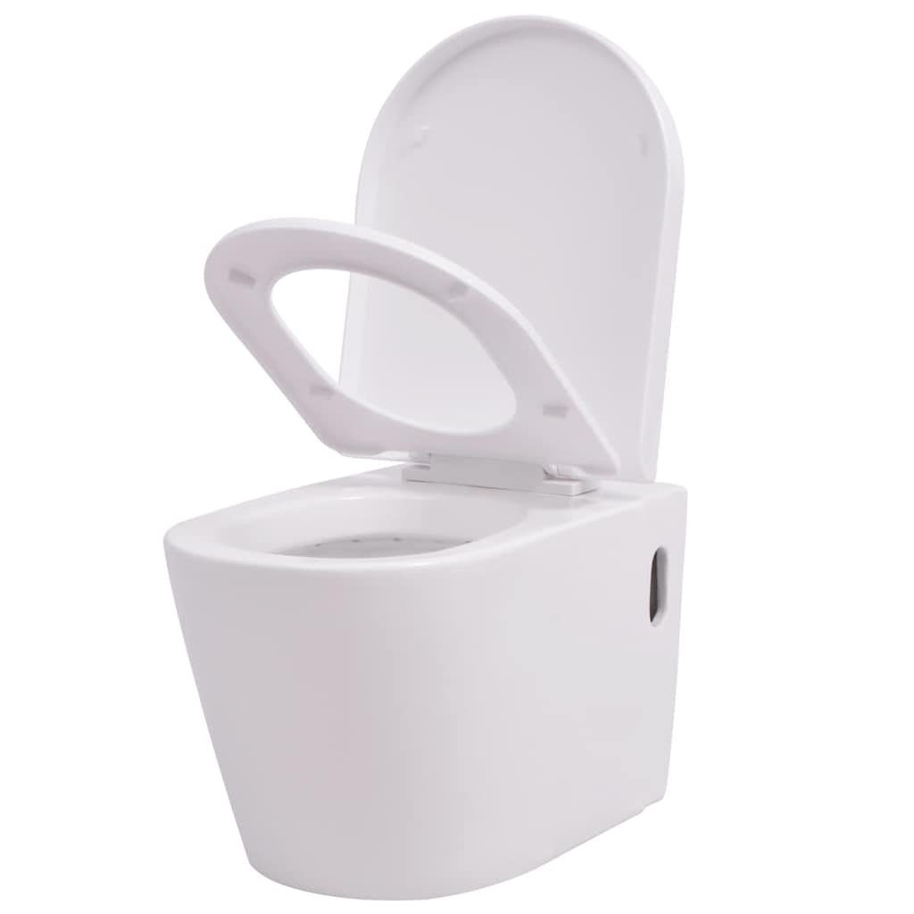 Wc Piilotetulla Vesisäiliöllä Keraaminen Valkoinen