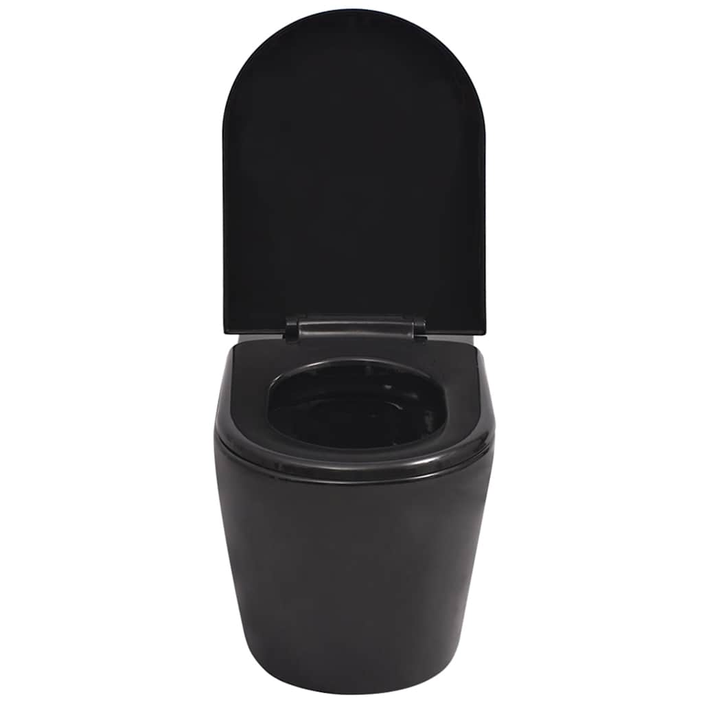 Wc Piilotetulla Vesisäiliöllä Keraaminen Musta
