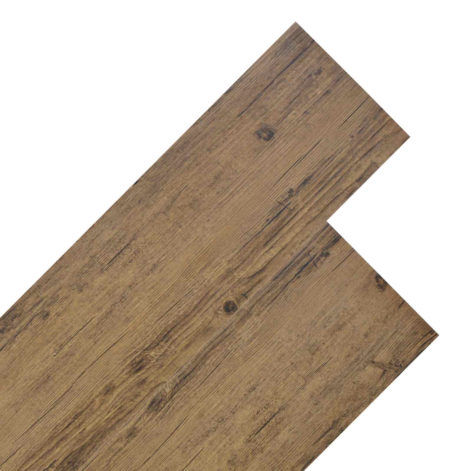 Lattialankut 18 Pcs Pähkinä Ruskea 5,26 M² Polyvinyylikloridi