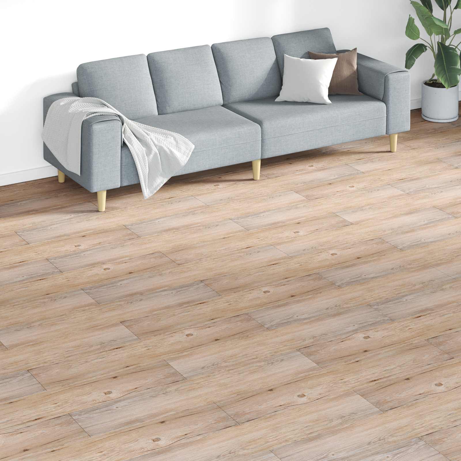Lattialankut 18 Pcs Ruskea 5,26 M² Polyvinyylikloridi