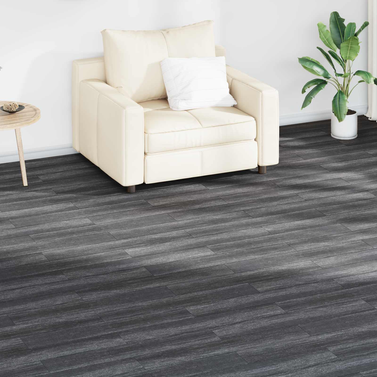 Lattialankut 36 Pcs Musta Ja Valkoinen 5,02 M²