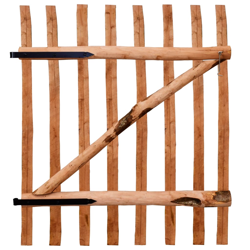 Yksinkertainen Aitaportti Kyllästetty Pähkinäpuu 100X120 Cm