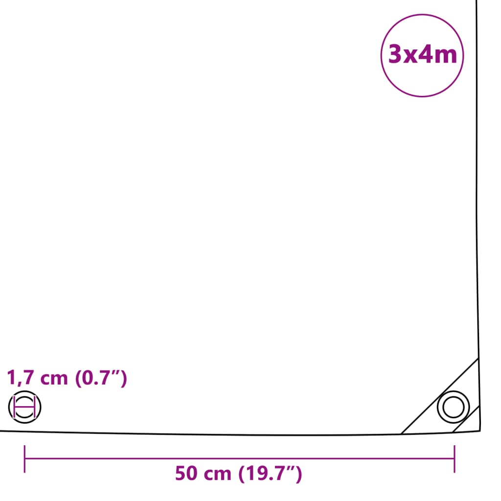 Pressu 650 G/M² 3X4 M Valkoinen