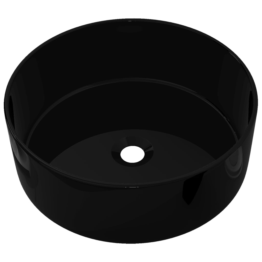 Keraaminen Pesuallas Pyöreä 40X15 Cm Musta